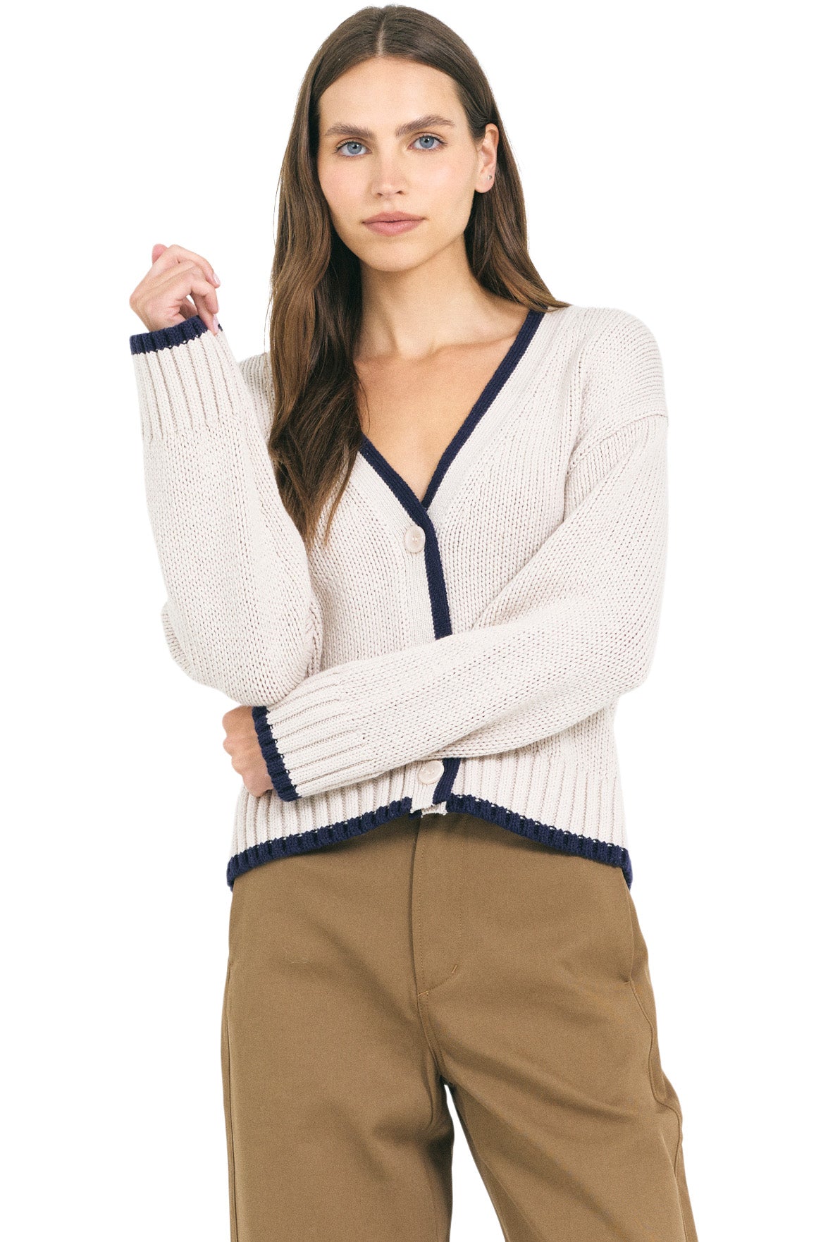 One Grey Day Mallory Cardigan in Canvas