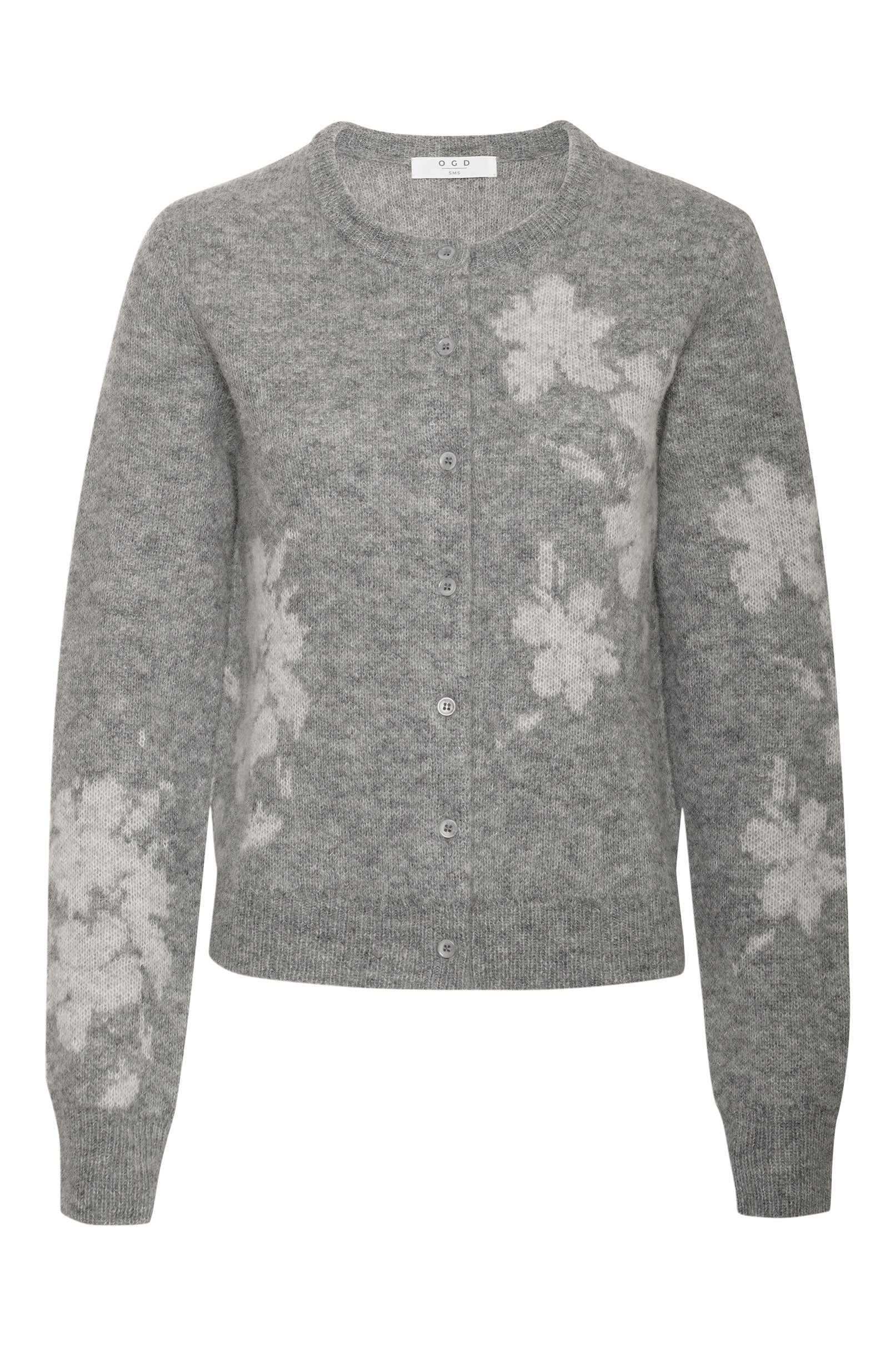 One Grey Day Mirelle Cardigan in Grey Floral