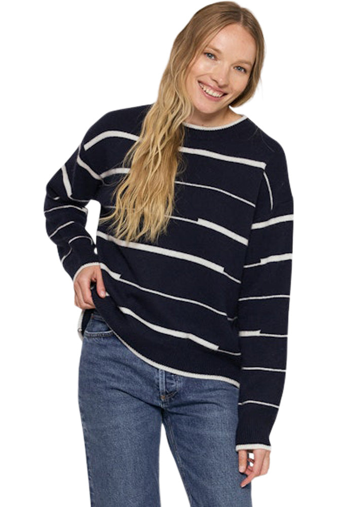 One Grey Day Sage Cashmere Crewneck in Galaxy Combo