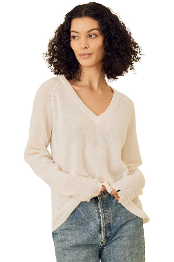 One Grey Day Sloane Cashmere V-neck