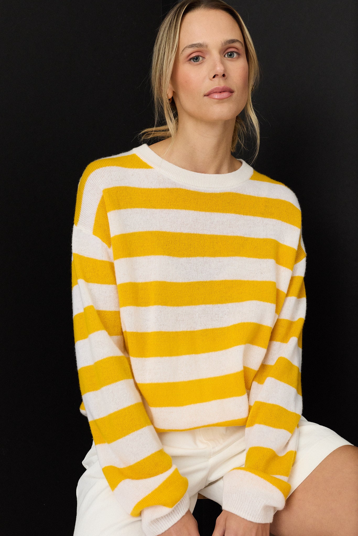 One Grey Day Sloane Cashmere Boxy Pullover