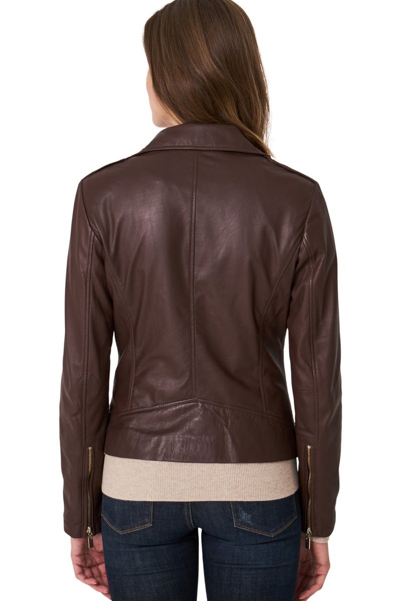 Repeat Cashmere Leather Moto Jacket