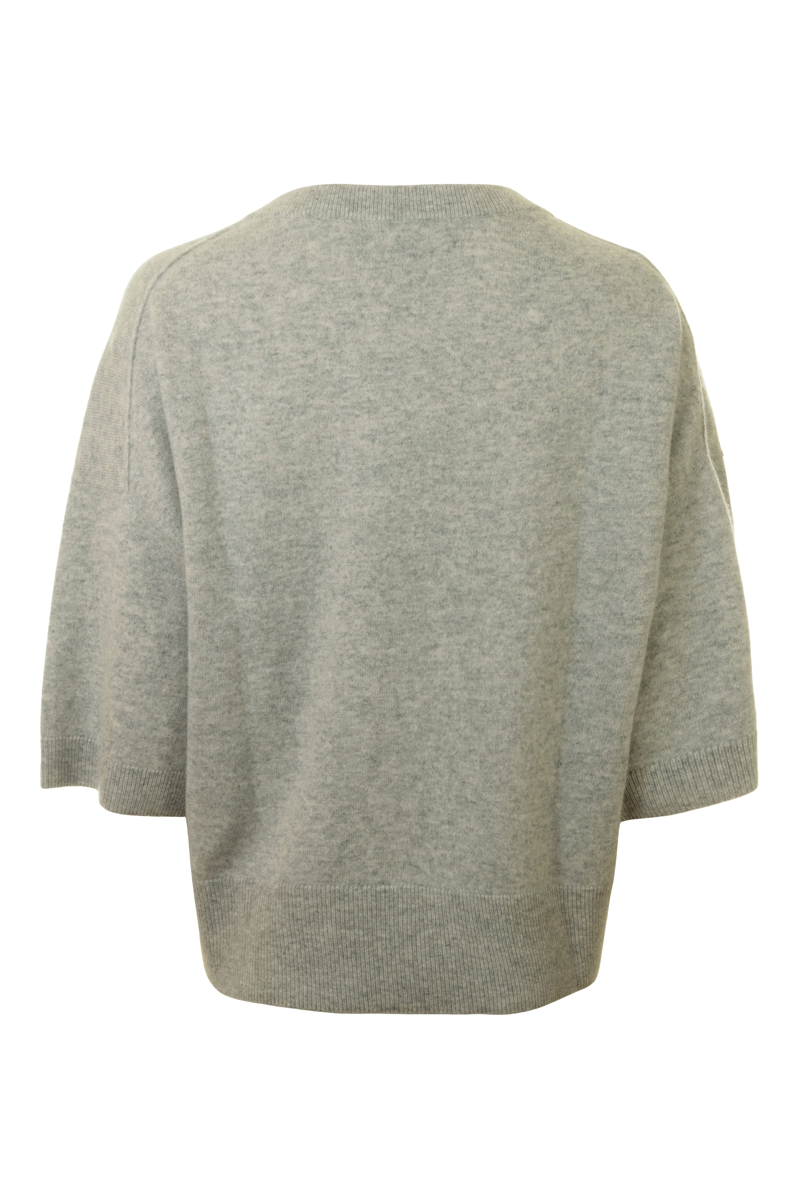 Repeat Cashmere Classic Cashmere Button-Neck Sweater