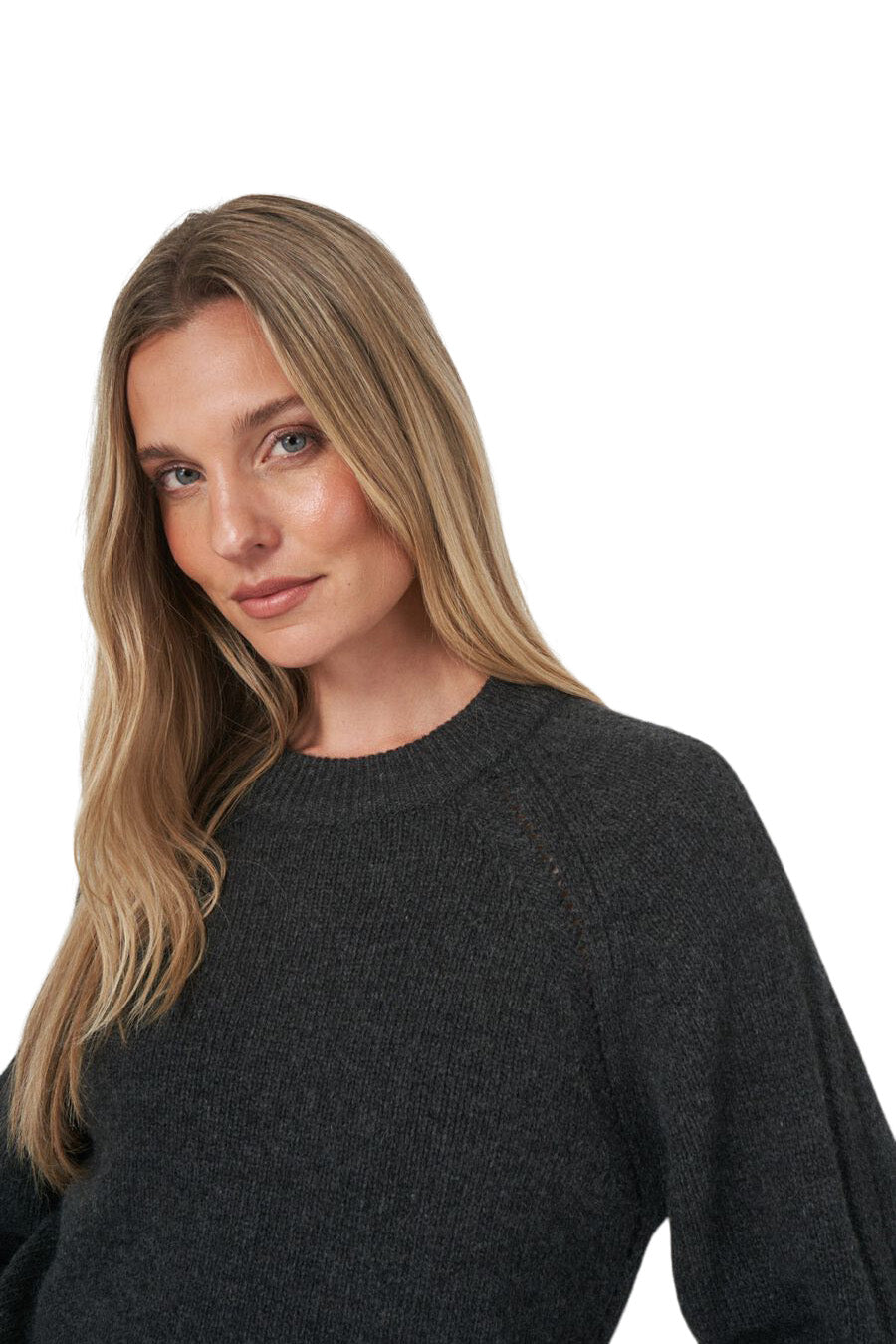 Repeat Cashmere Chunky Knit Sweater in Charcoal