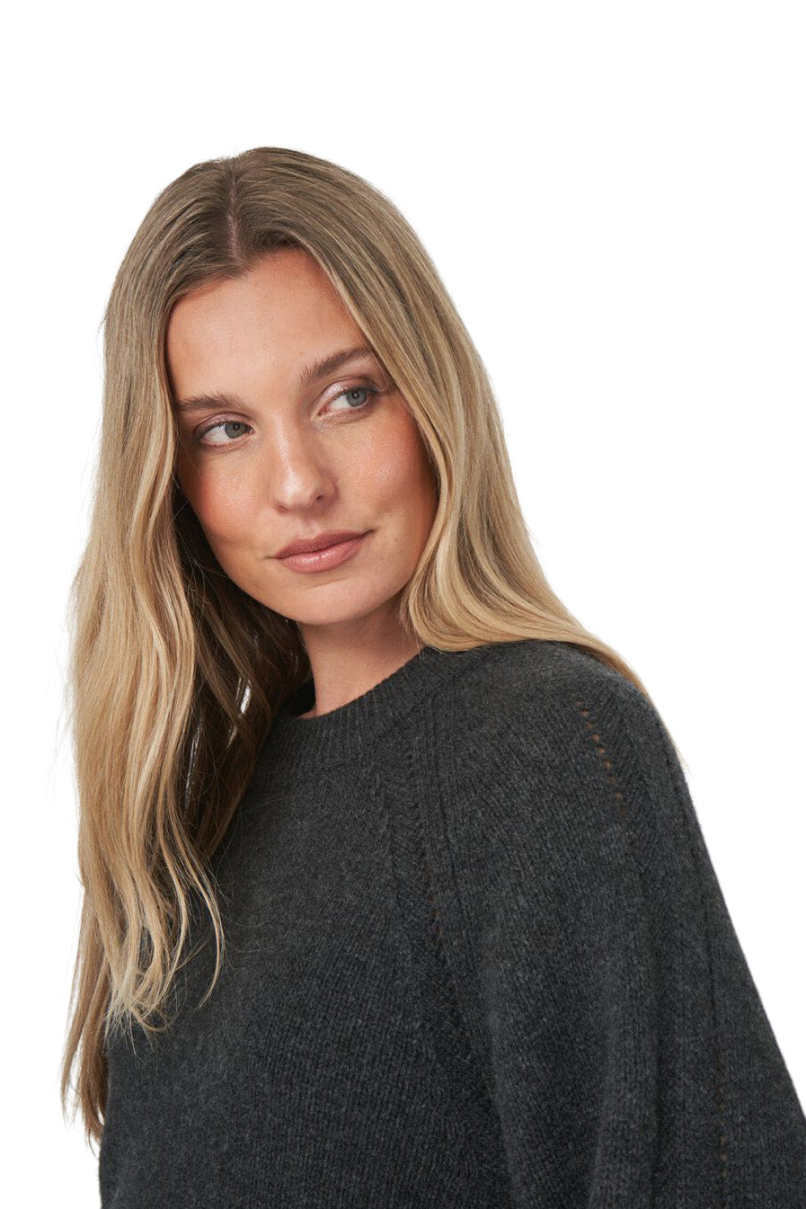 Repeat Cashmere Chunky Knit Sweater in Charcoal