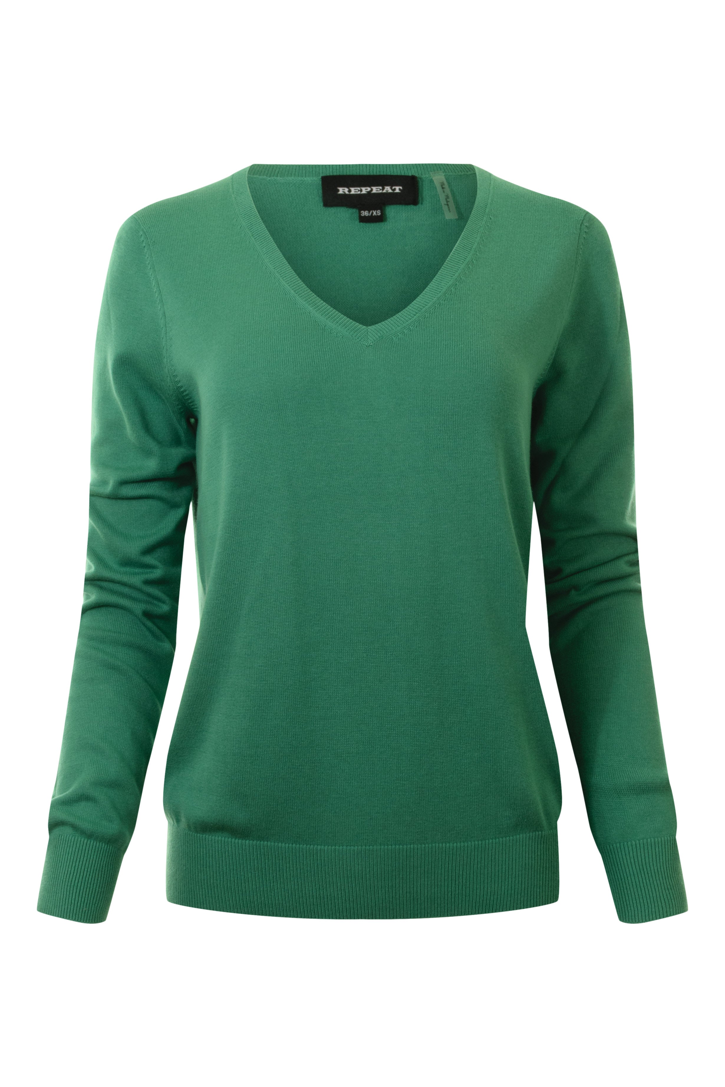 Repeat Cashmere Fine Knit Cotton Blend V-Neck Sweater