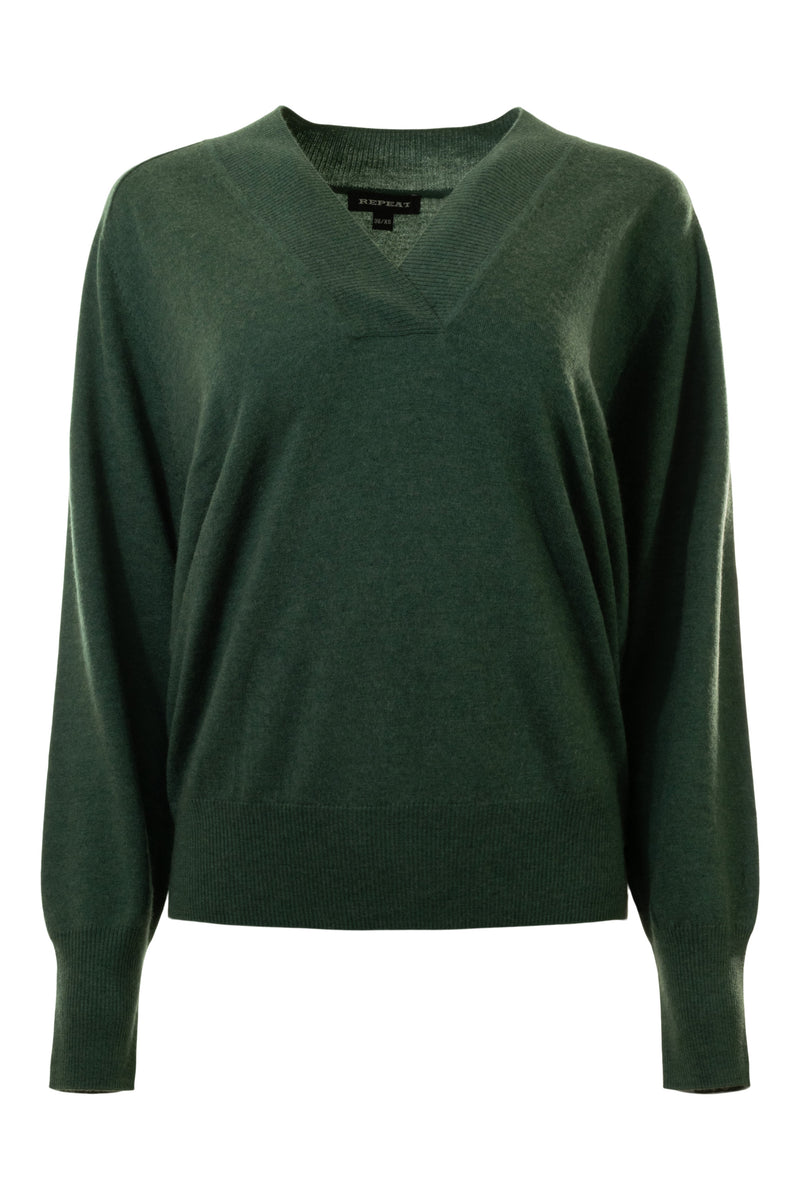 Repeat Cashmere Wool Blend Sweater in Algae