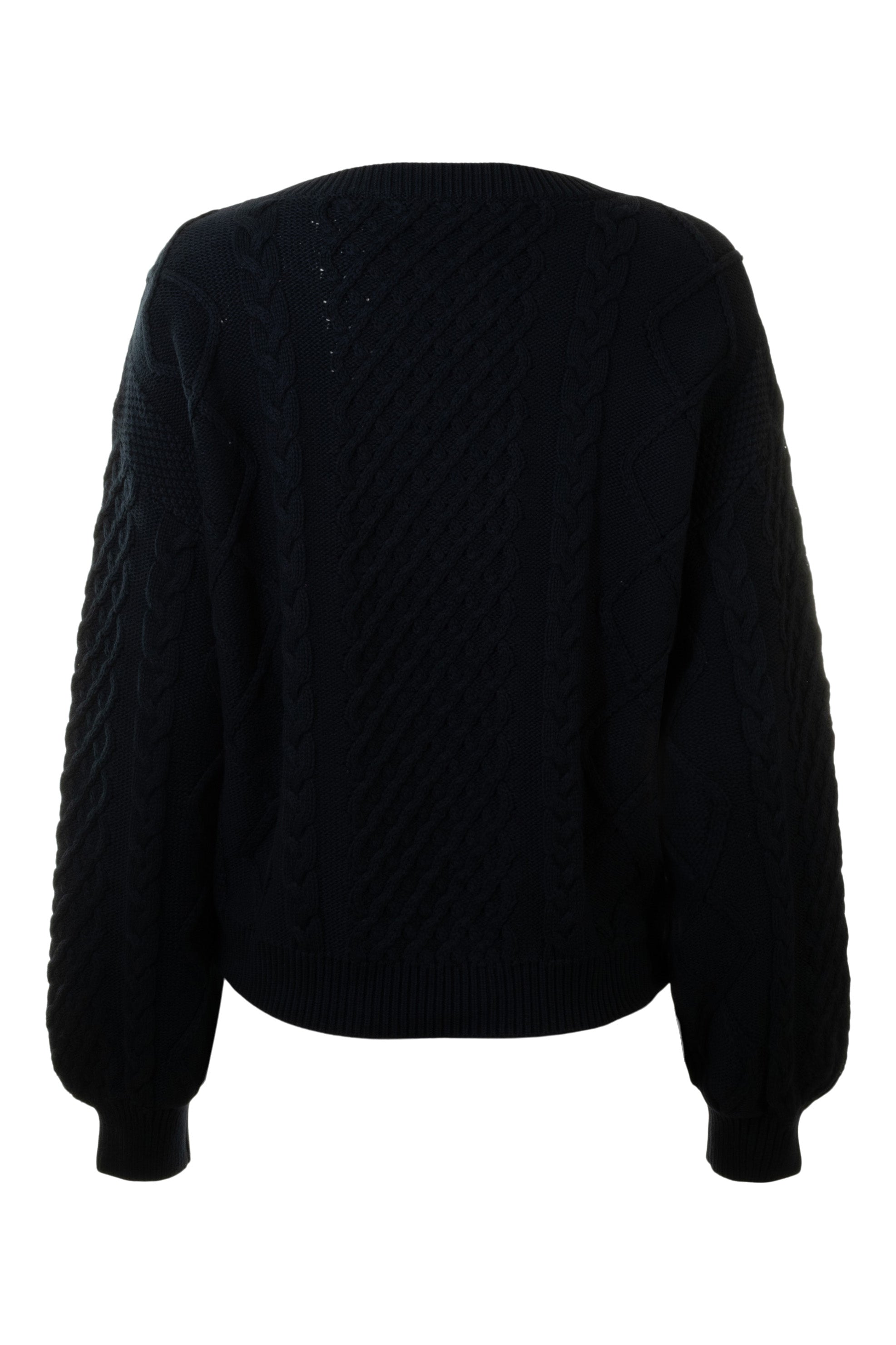 Repeat Cashmere Cotton Cable Textured Crew