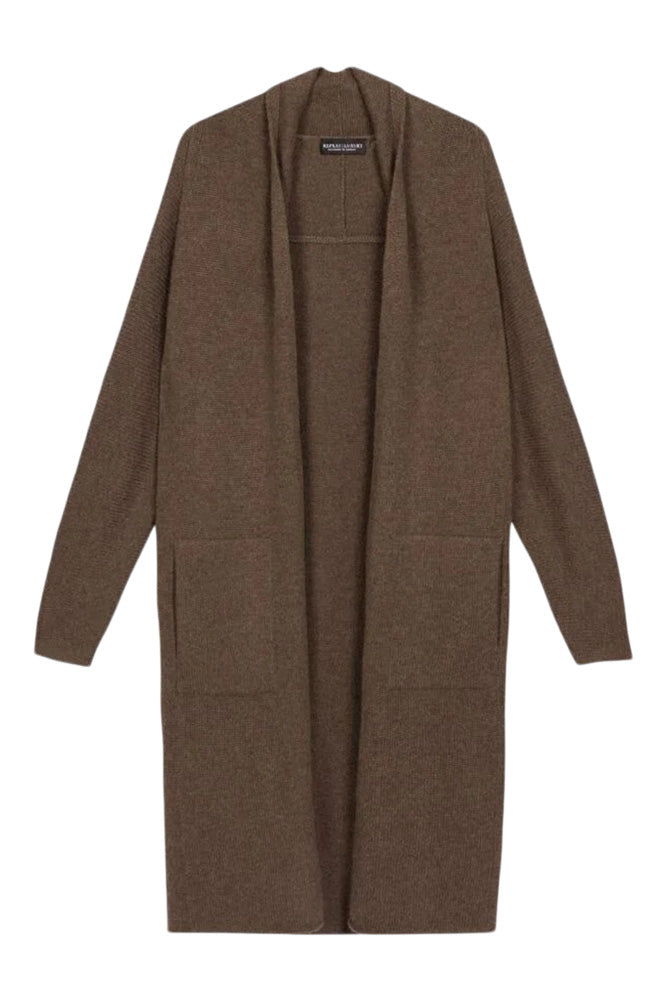 Repeat Cashmere Chunky Knit Cardigan in Cacao