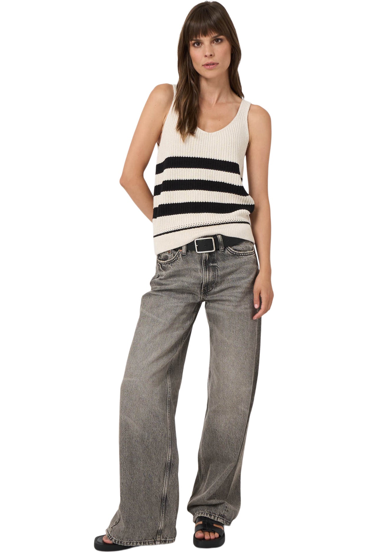 Repeat Cashmere Cotton Tank in Ivory