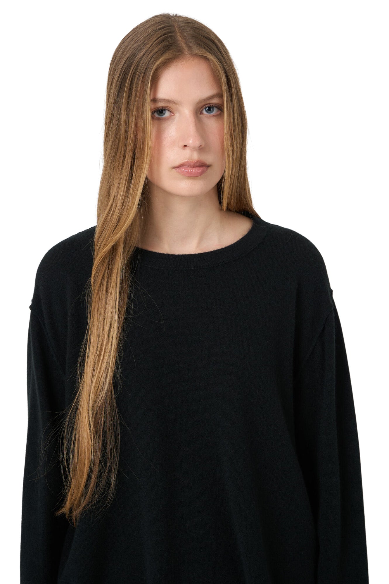 Repeat Cashmere Fine-Knit Organic Cashmere Sweater with Side Slits