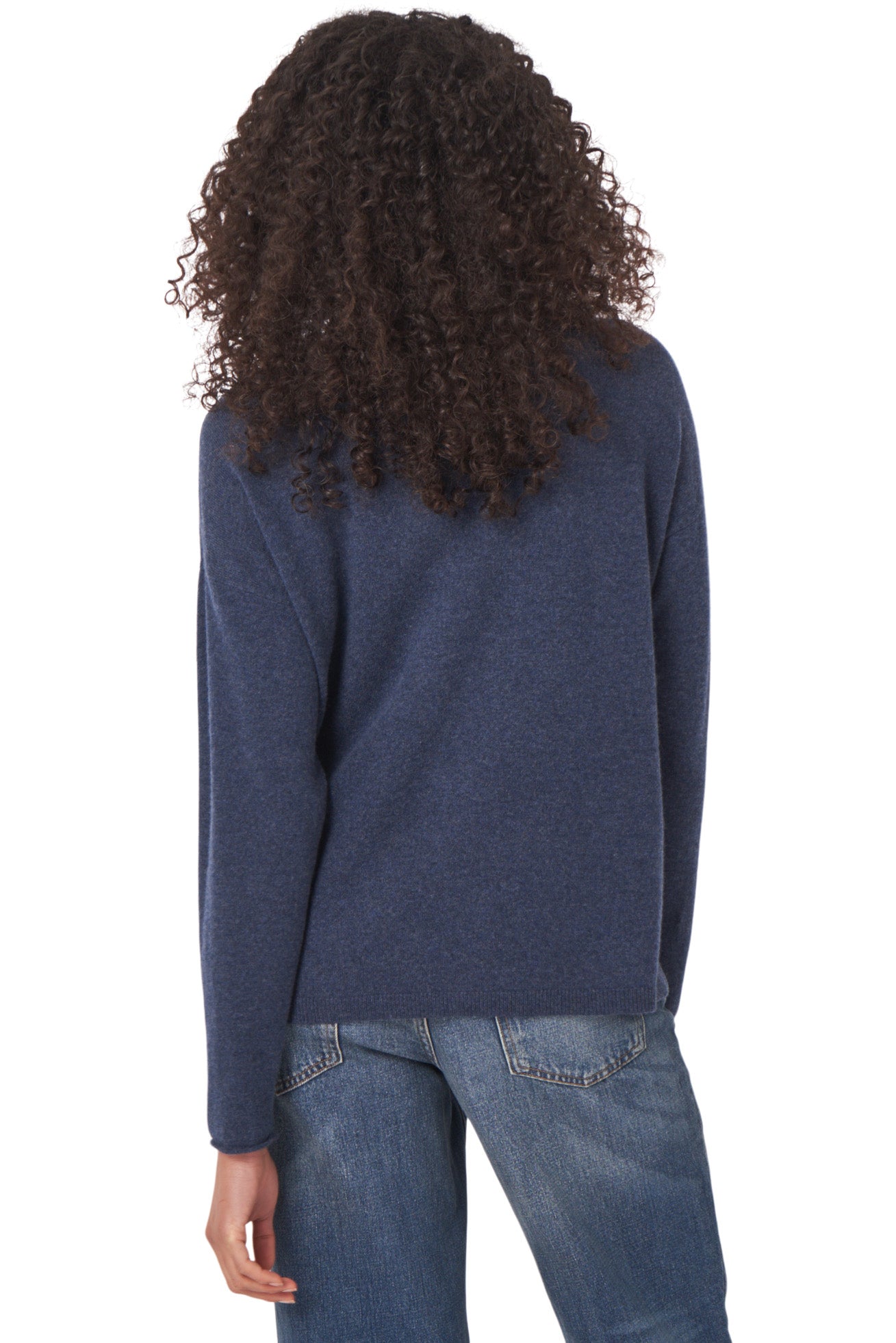 Repeat Cashmere High Crewneck Sweater in Night