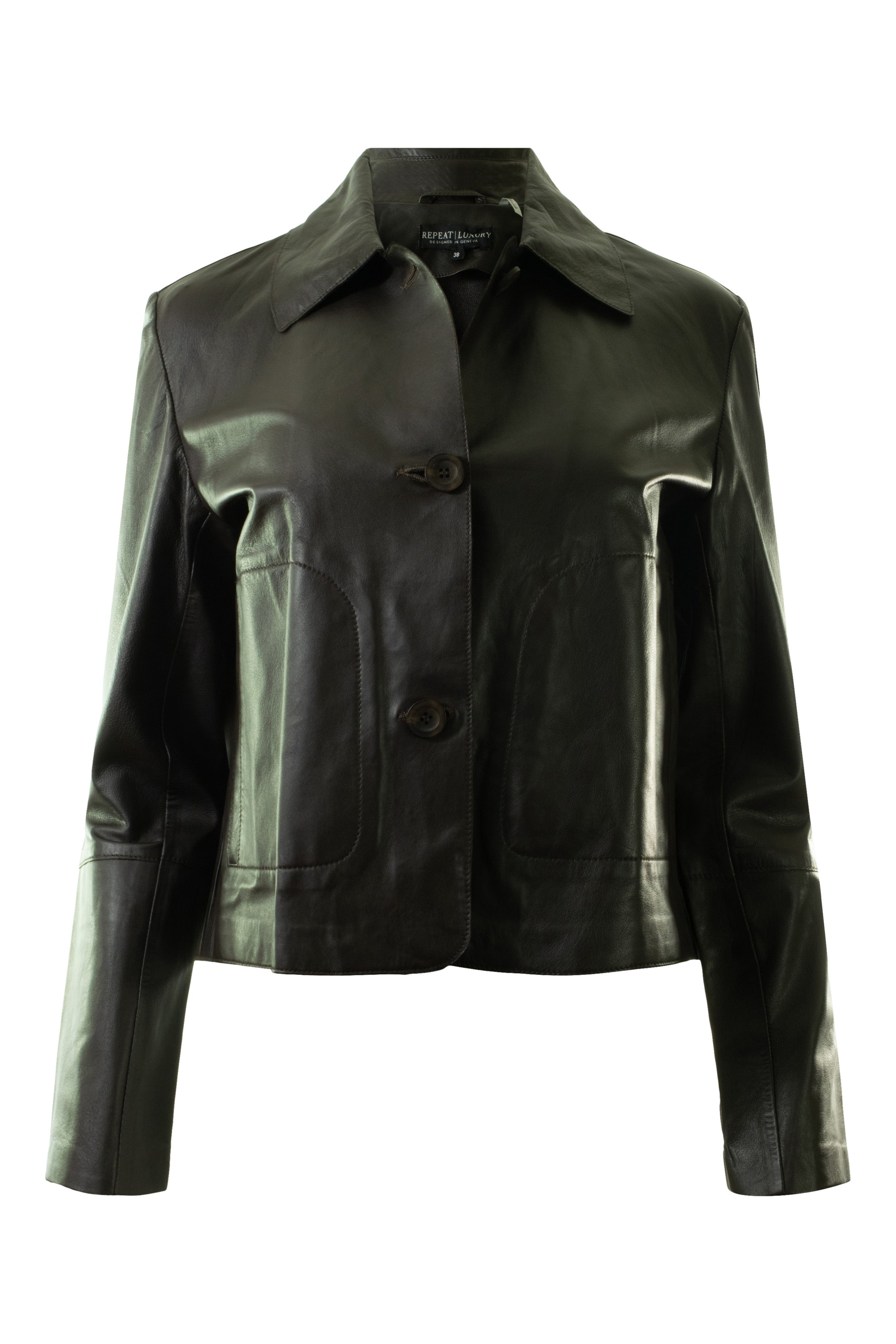 Repeat Cashmere Leather Jacket in Morro