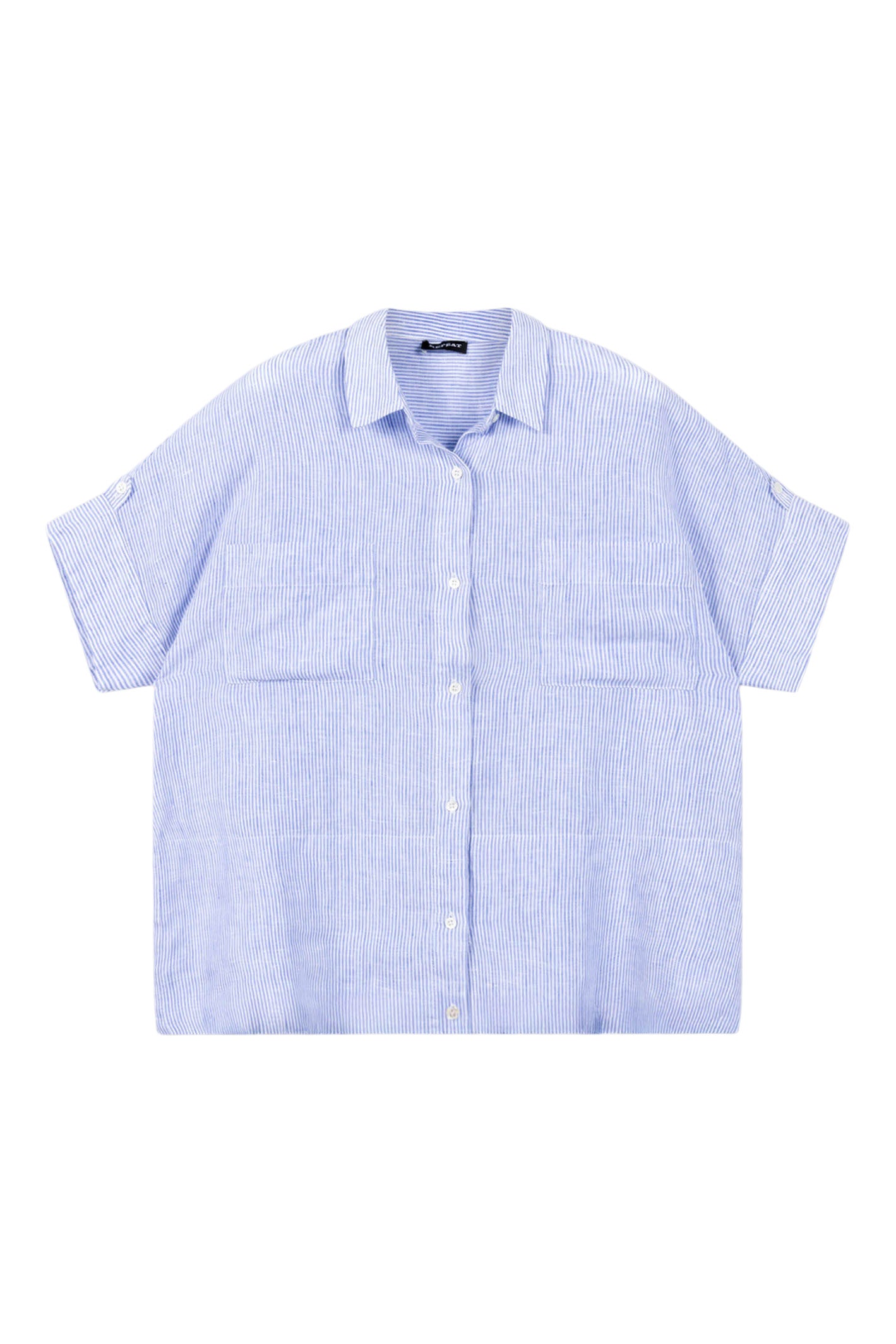 Repeat Cashmere Linen Shirt in Blue