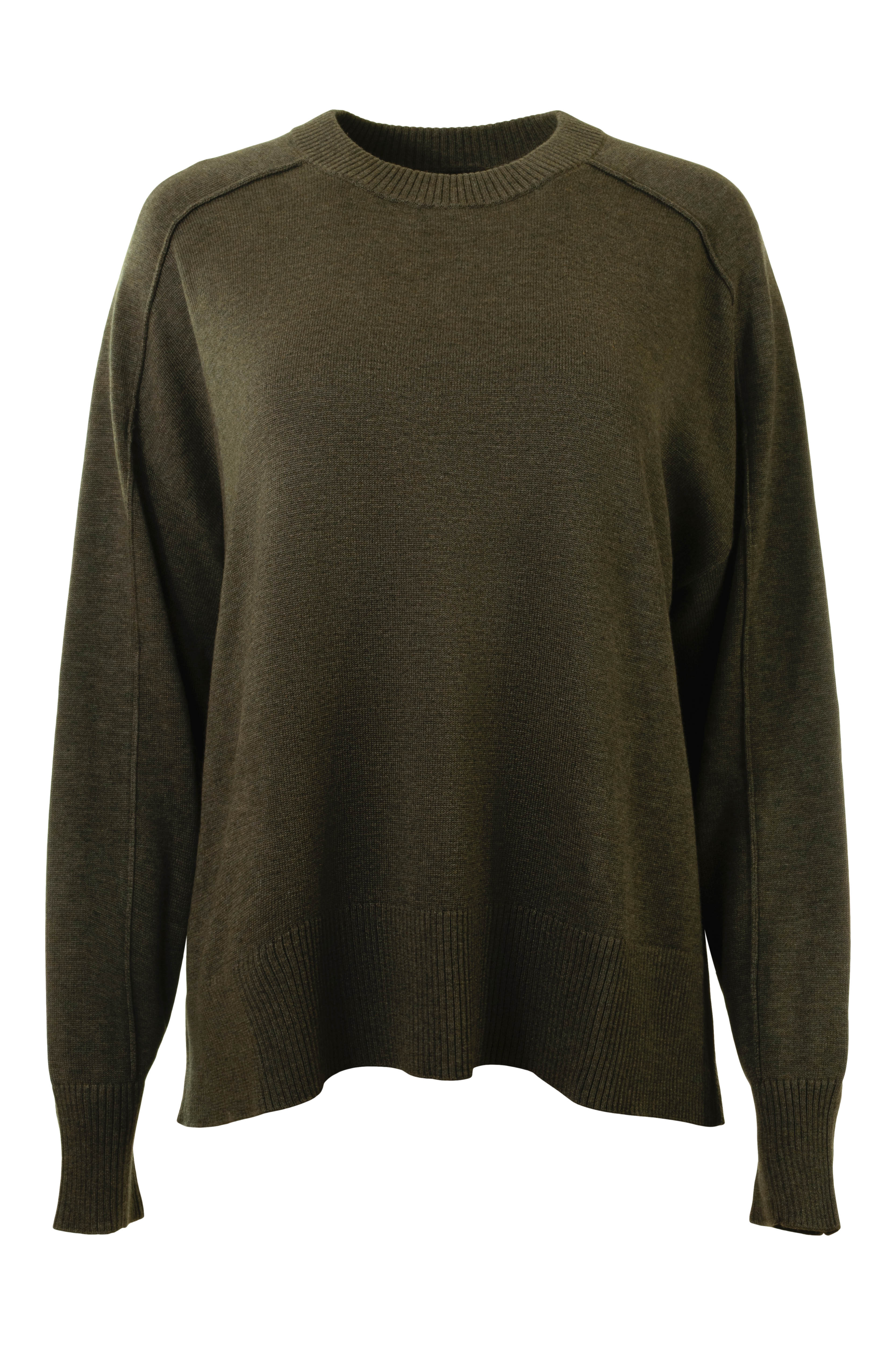 Repeat Cashmere Relaxed Crewneck Sweater in Stone