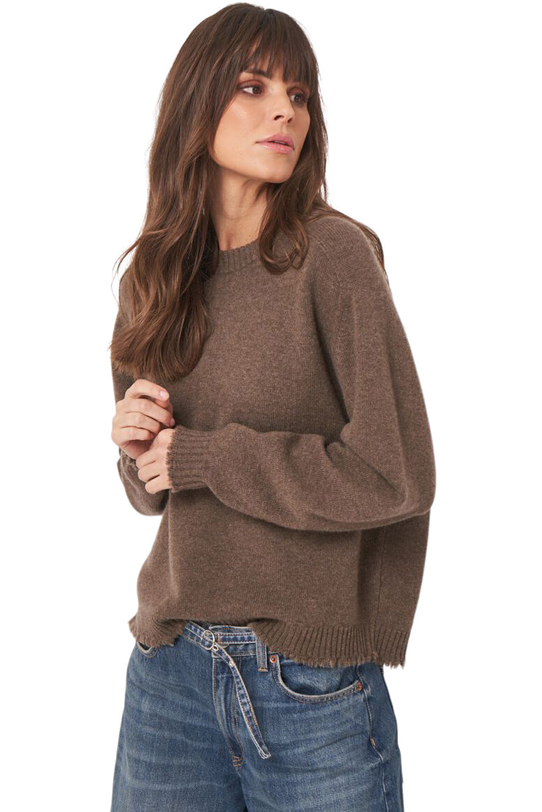 Repeat Cashmere Relaxed Fit Crewneck Sweater
 in Cacao
