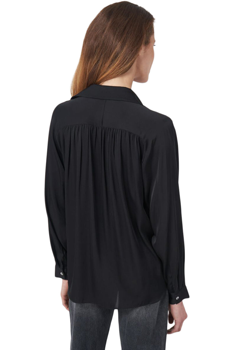 Repeat Cashmere Silk Blouse in Black