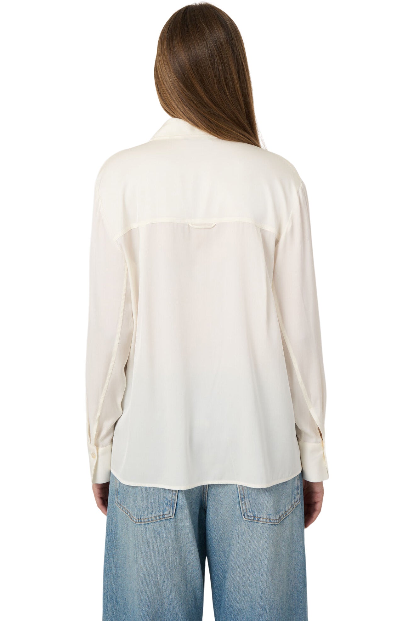 Repeat Cashmere Silk Blouse in Cream