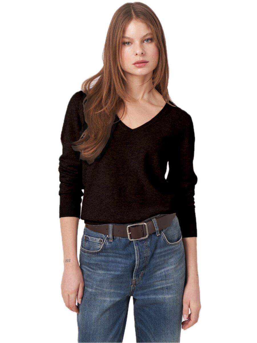 Repeat Cashmere Basic Cashmere V-neck Sweater