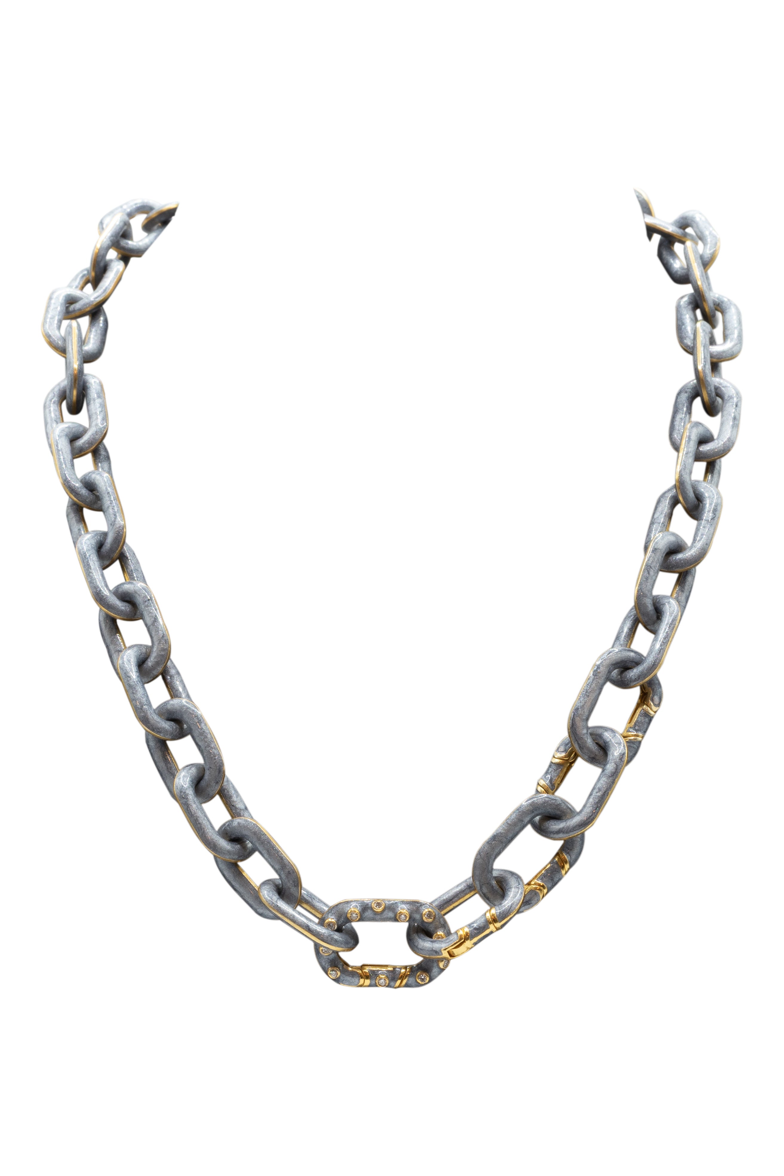 Royal Nomad Jewelry Elizabeth Enamel Chain in Slate