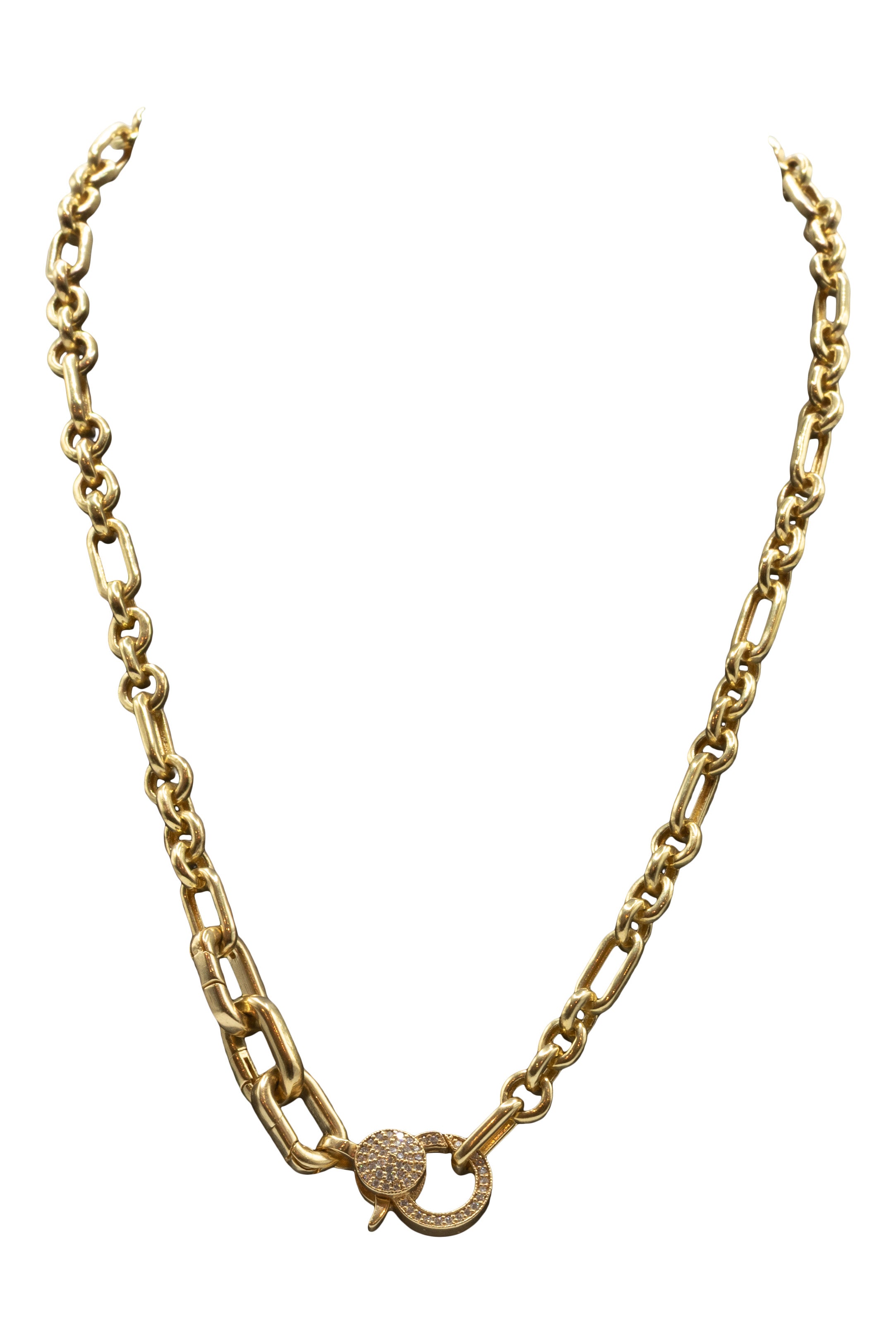 Royal Nomad Jewelry Open Link Necklace in Yellow Gold