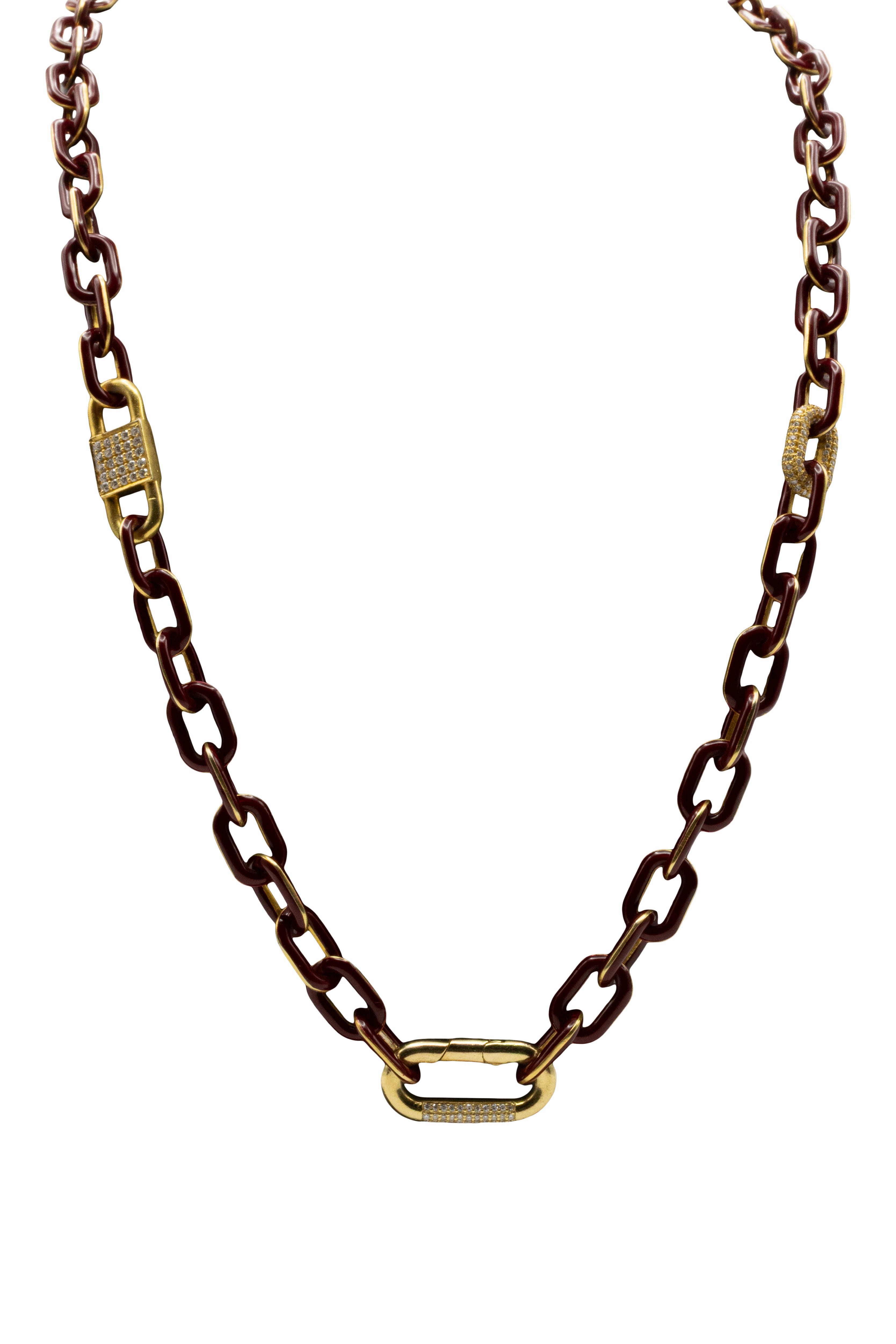 Royal Nomad Jewelry Stevie Enamel Chain in Wine