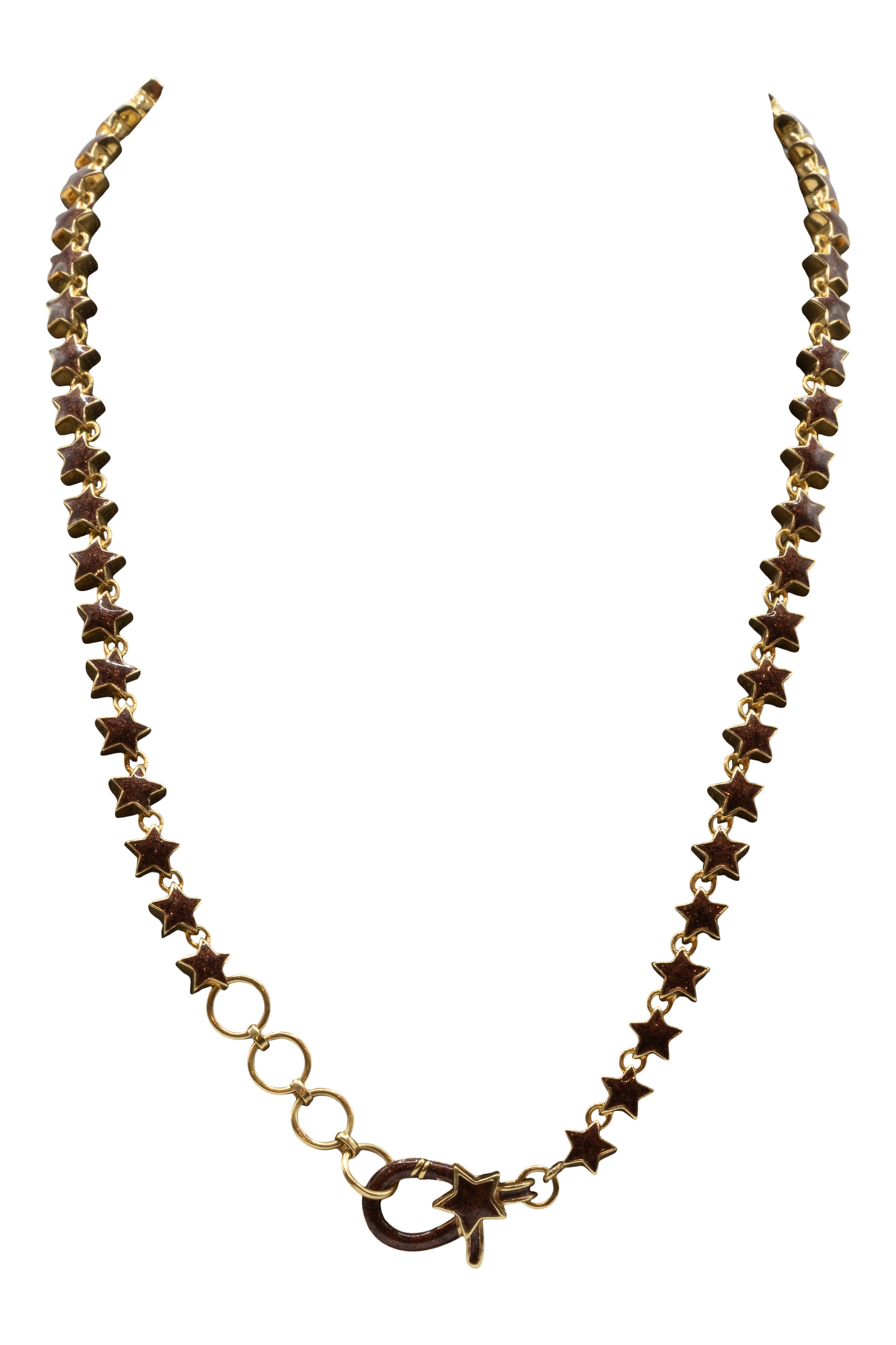 Royal Nomad Jewelry Astra Necklace in White - Bronze