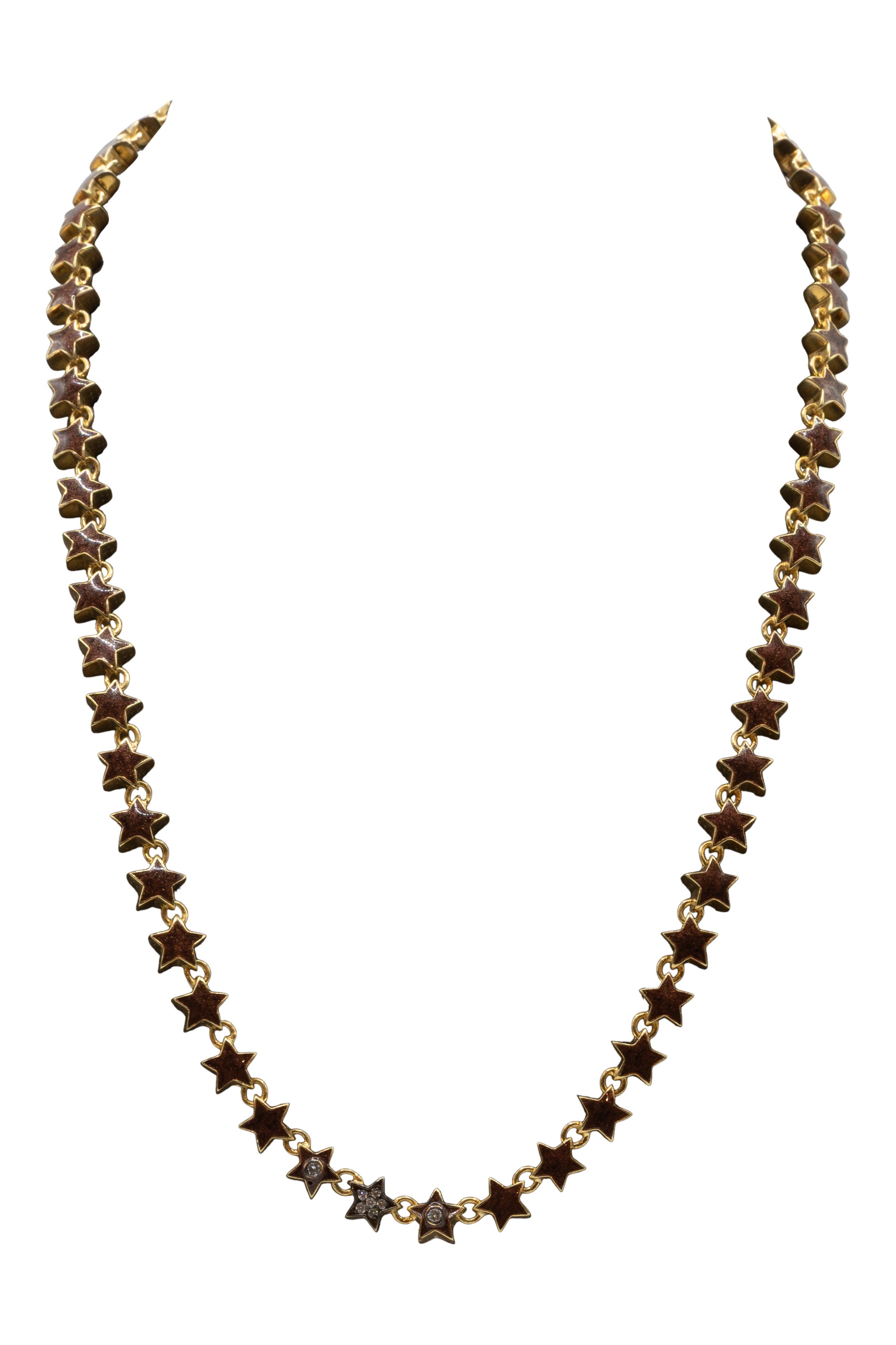 Royal Nomad Jewelry Astra Necklace in White - Bronze