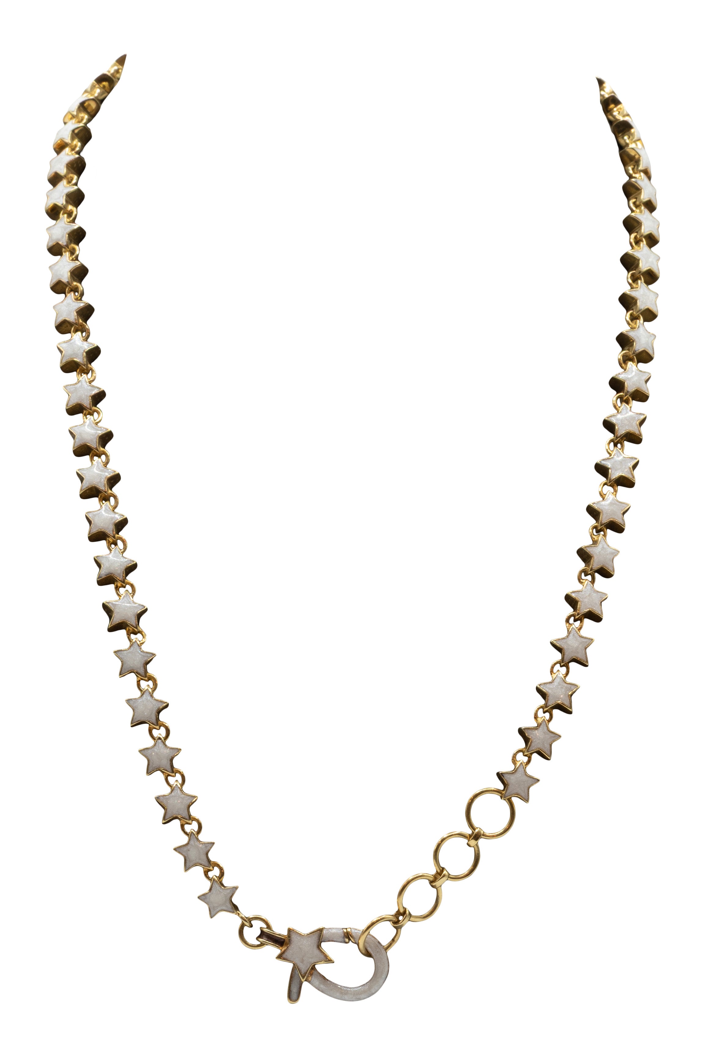 Royal Nomad Jewelry Astra Necklace in White - Bronze