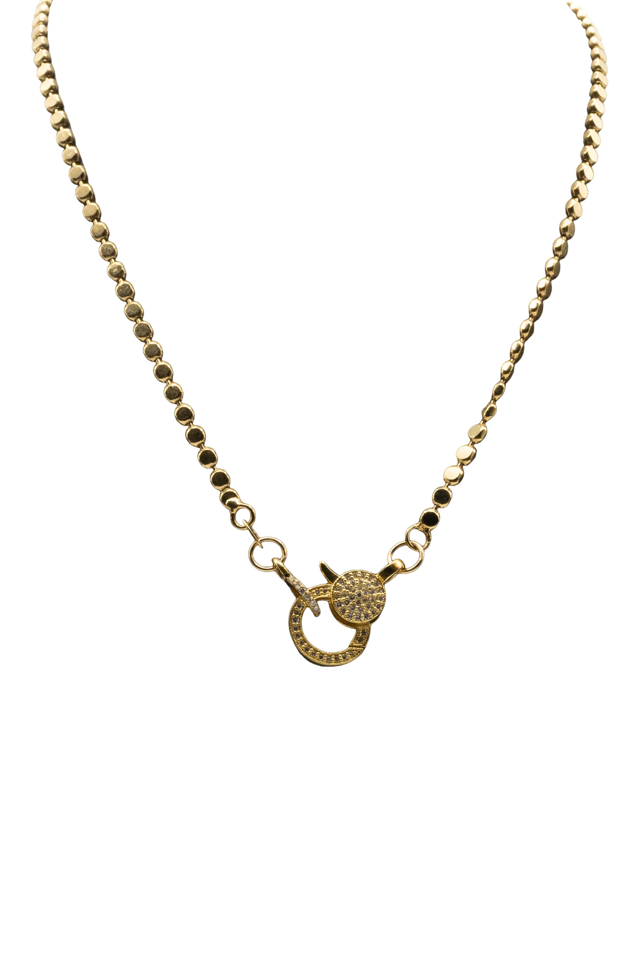 Royal Nomad Jewelry Disc Necklace in Yellow Gold