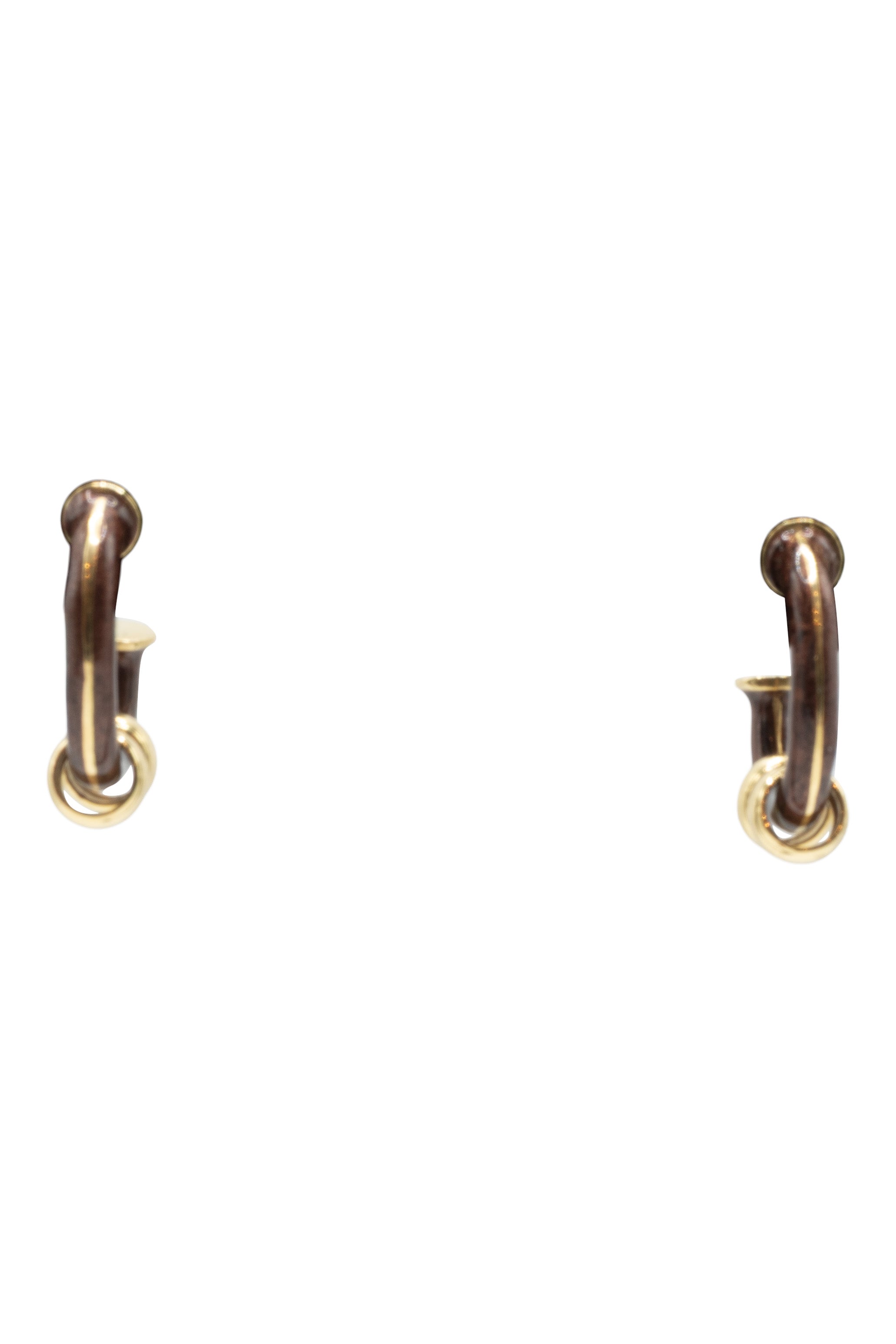 Royal Nomad Jewelry Enamel Hoop Earrings in Bronze