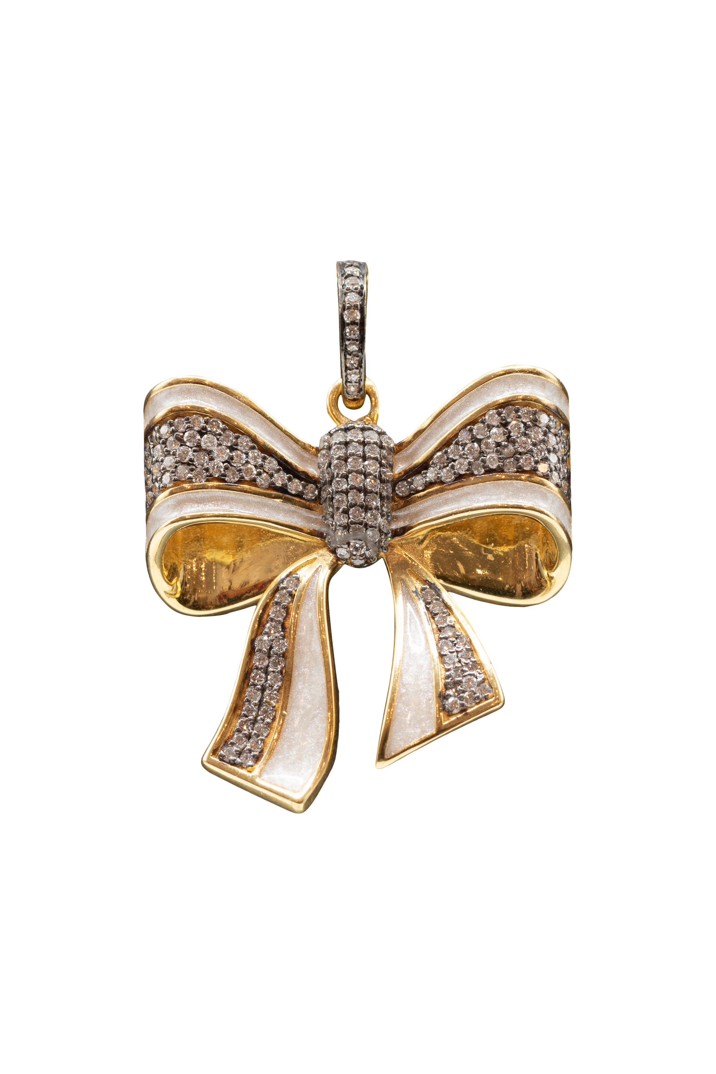 Royal Nomad Jewelry Bow Peep Pendant in Yellow Gold