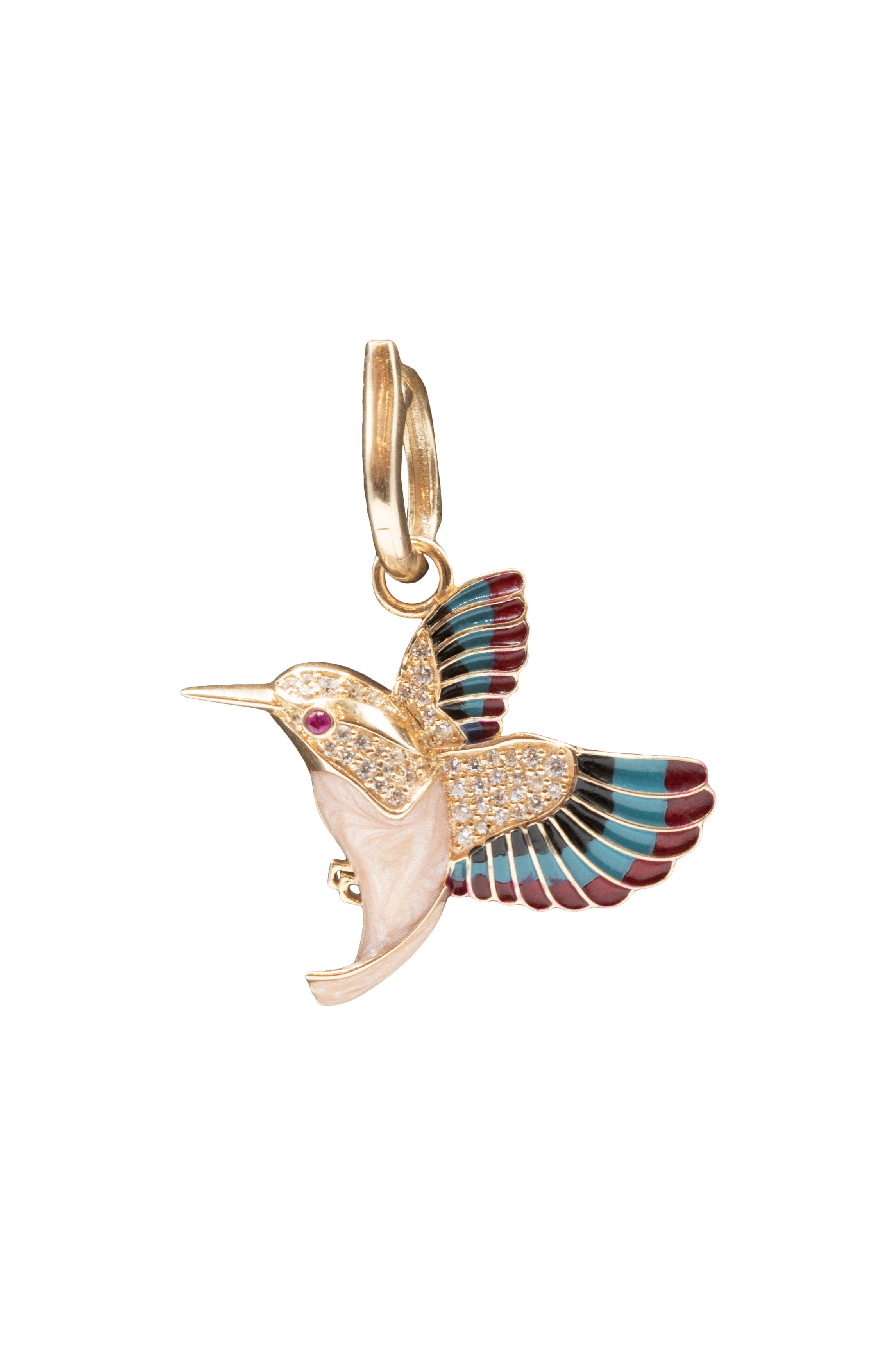Royal Nomad Jewelry Harriet Pendant in Red, Turquoise