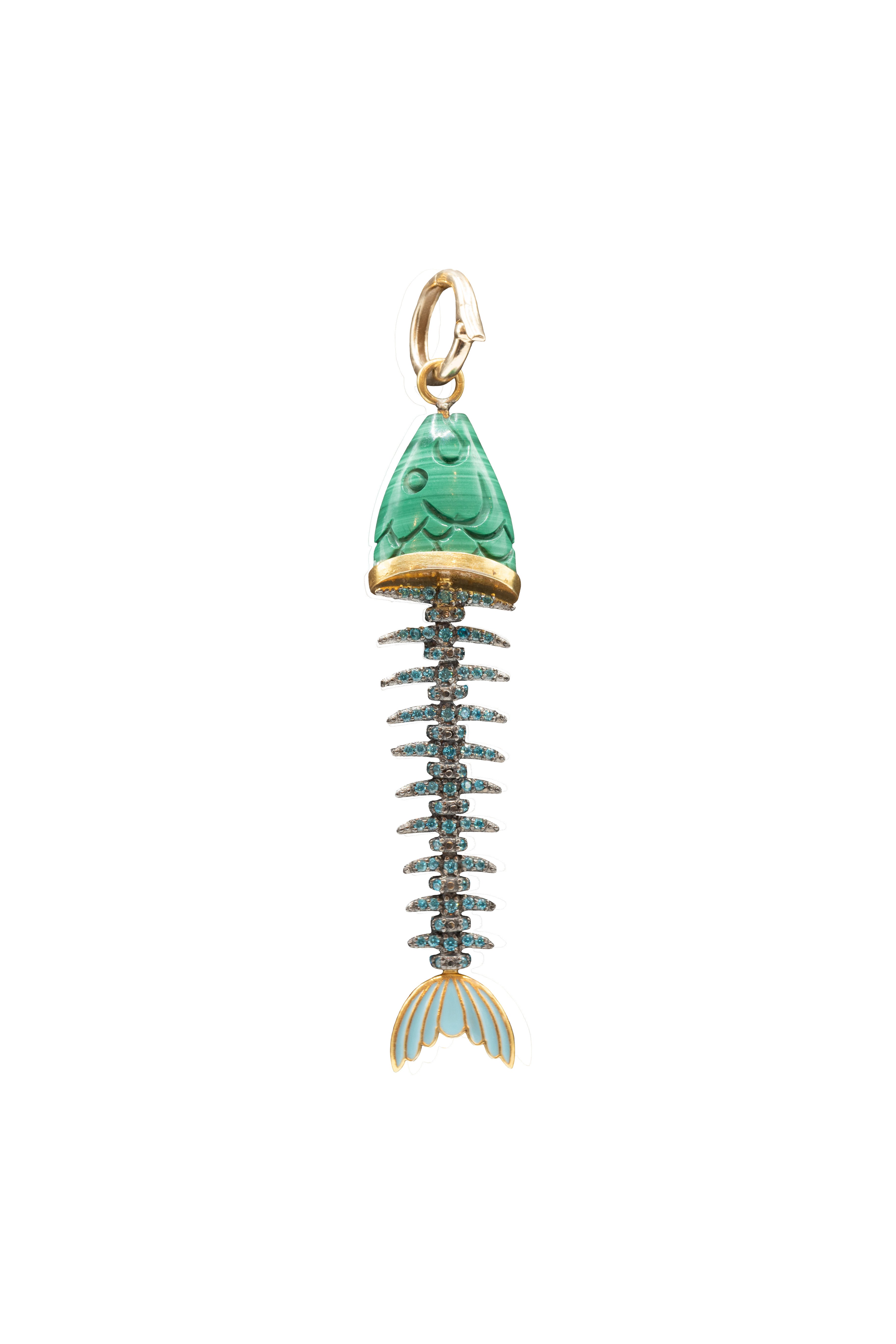 Royal Nomad Jewelry Meena Pendant in Green