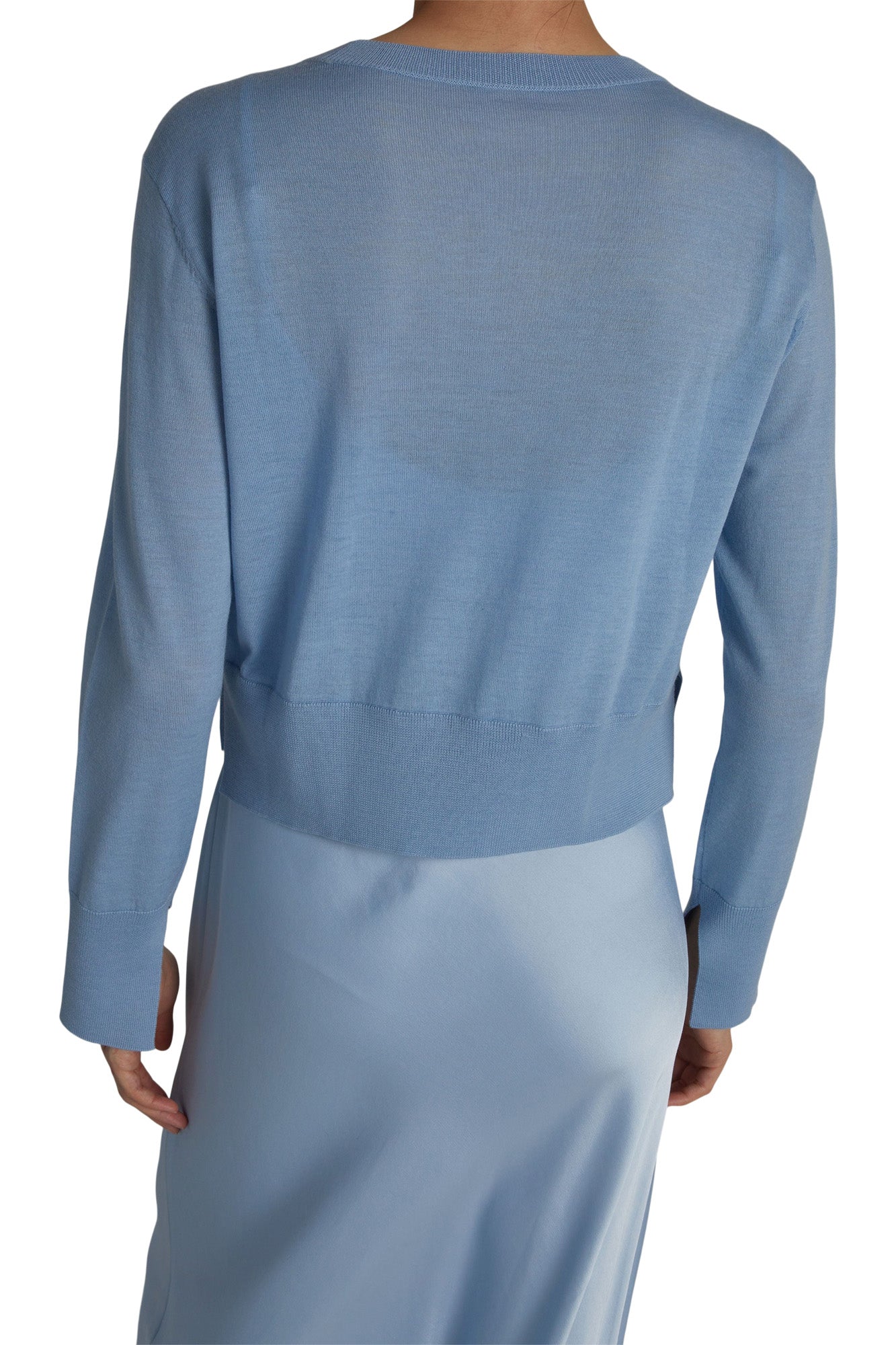 Saint Art Elodie Layered Crewneck Knit in Baby Blue