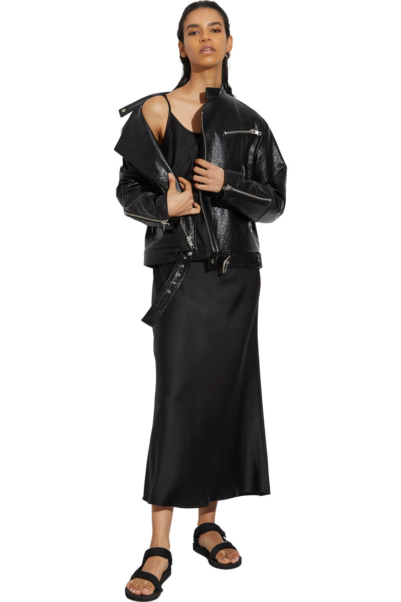 Saint Art Haley Slip Dress in Black