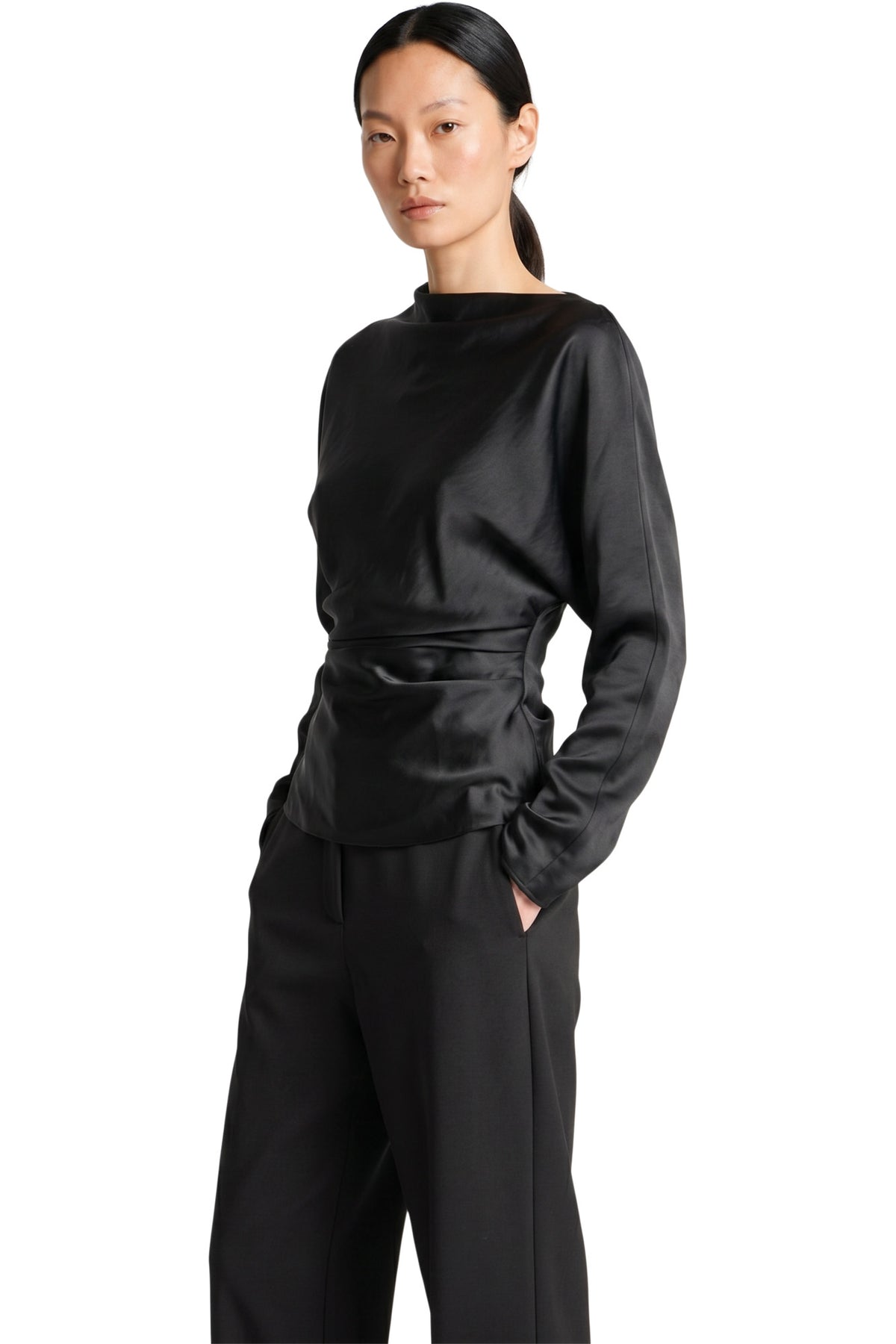 Saint Art Ida Draped Top in Black