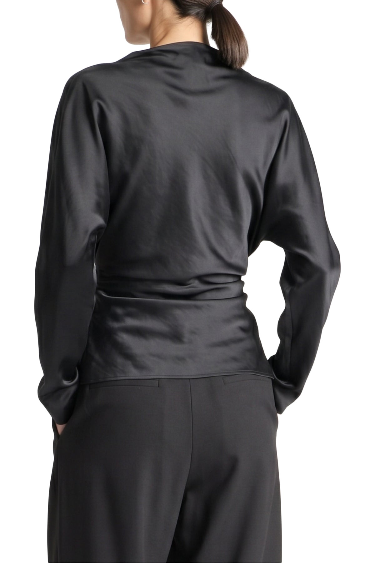 Saint Art Ida Draped Top in Black
