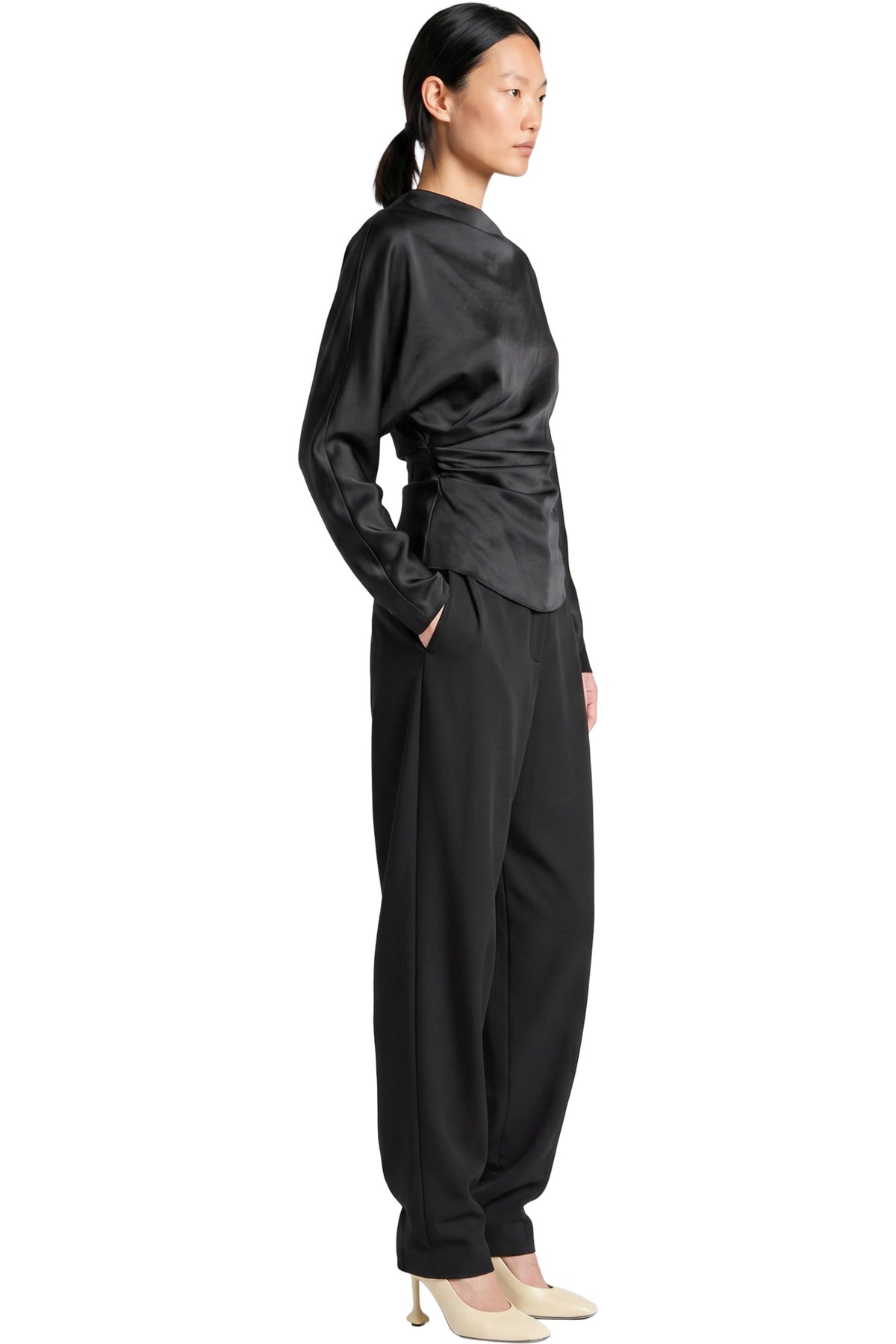 Saint Art Ida Draped Top in Black