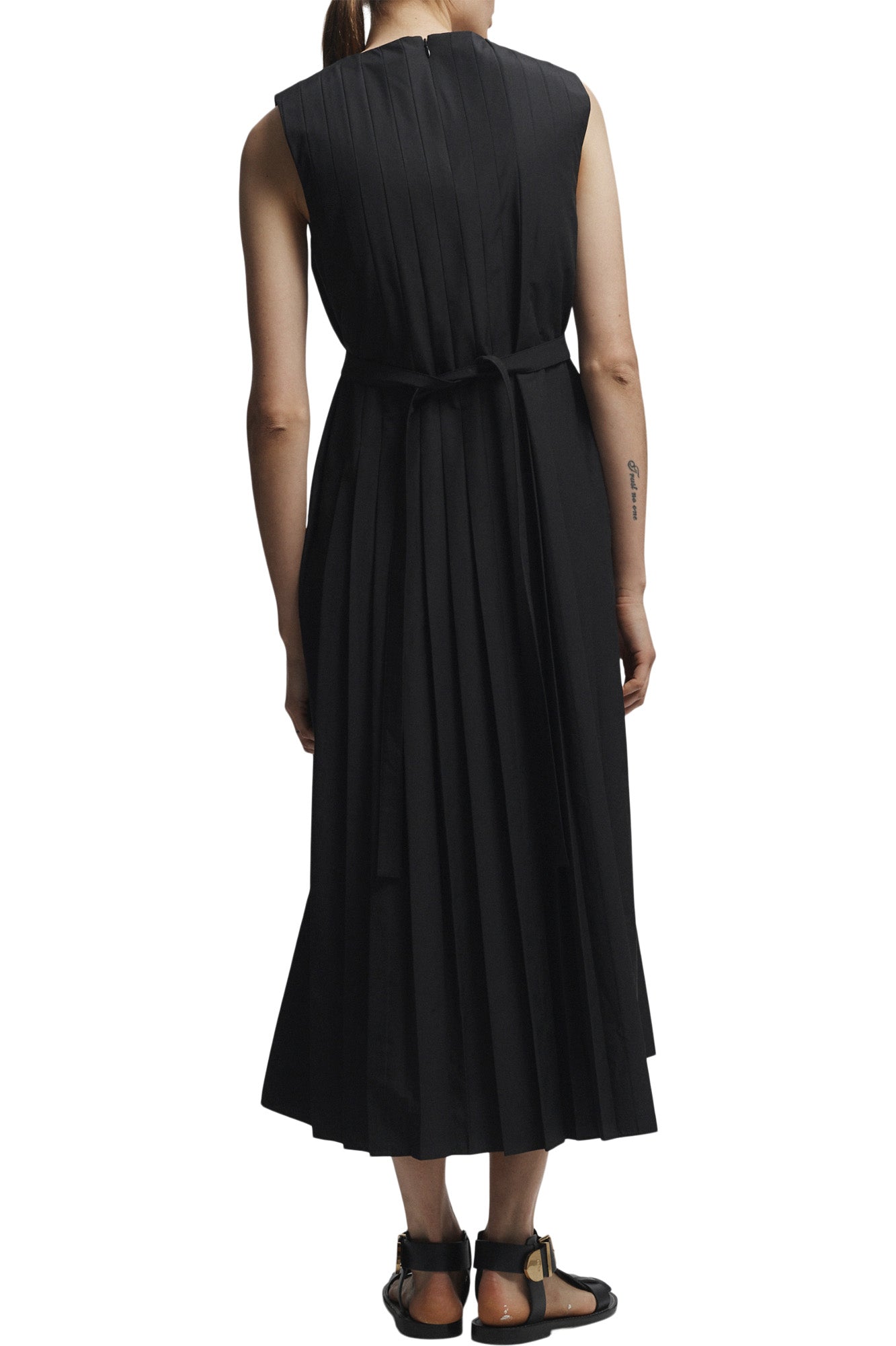 Saint Art Judson Pleated Maxi Dress in Black