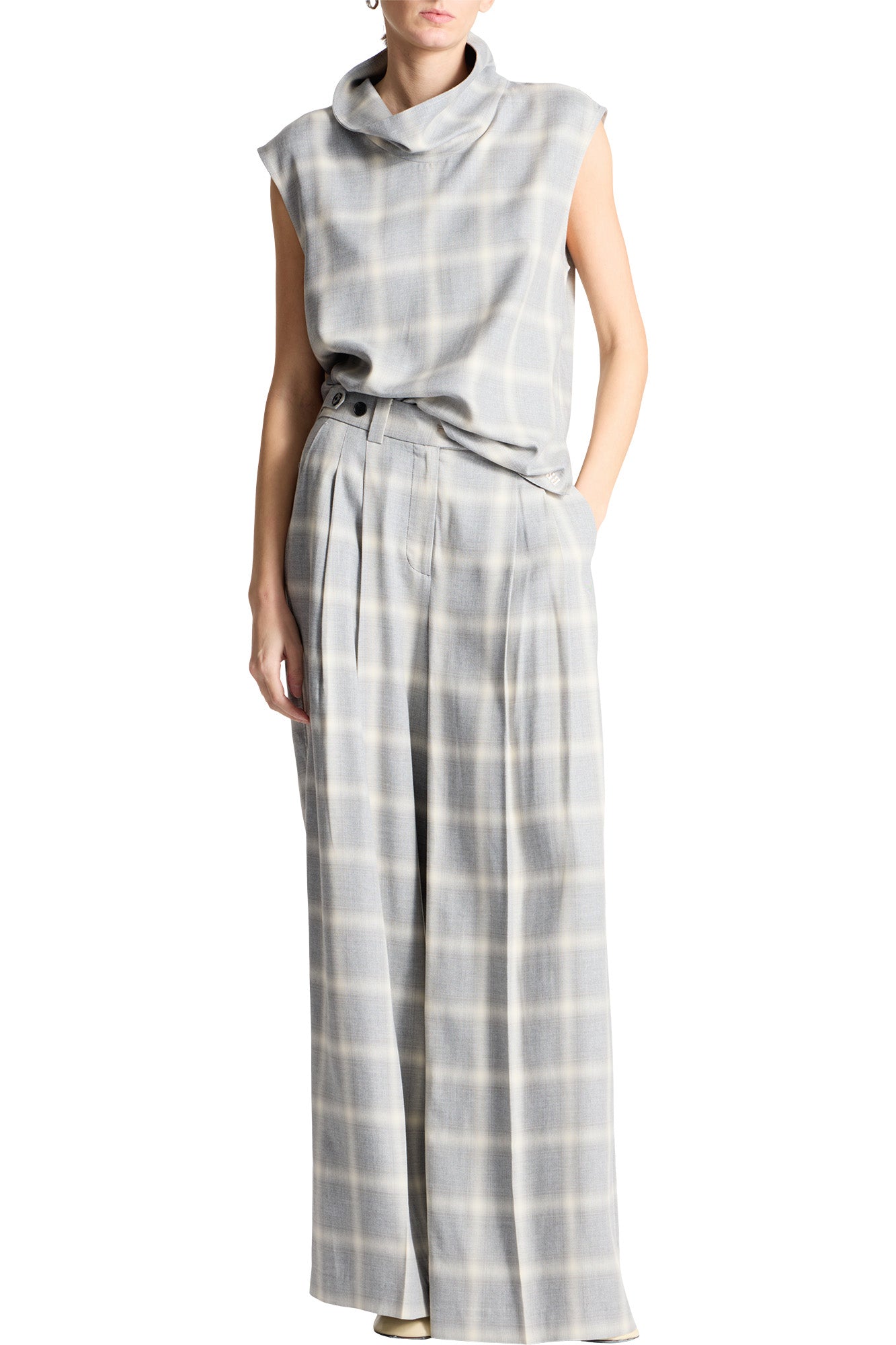 Saint Art Nyra Top in Grey-White