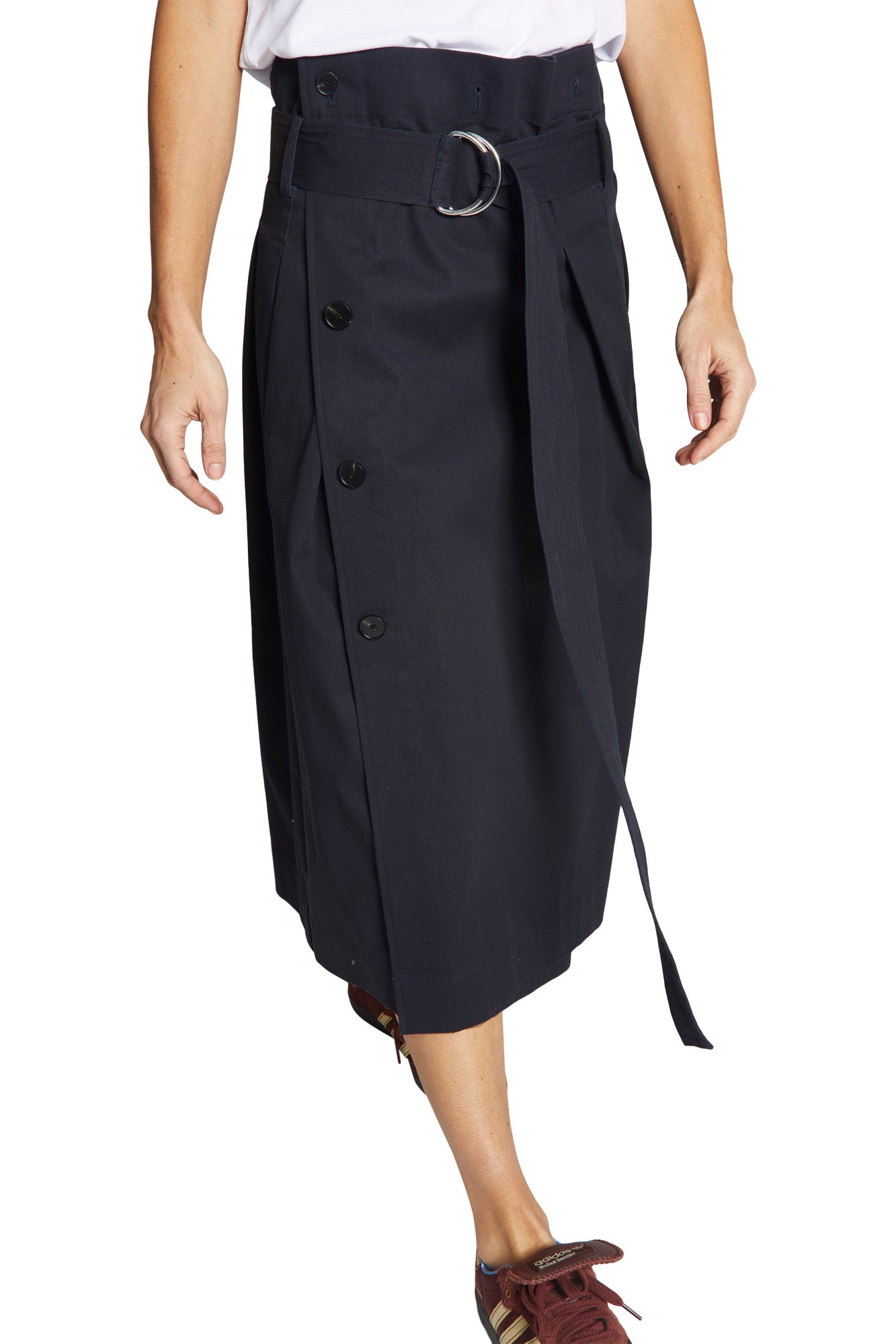 Saint Art London Convertible Trench Coat in Navy