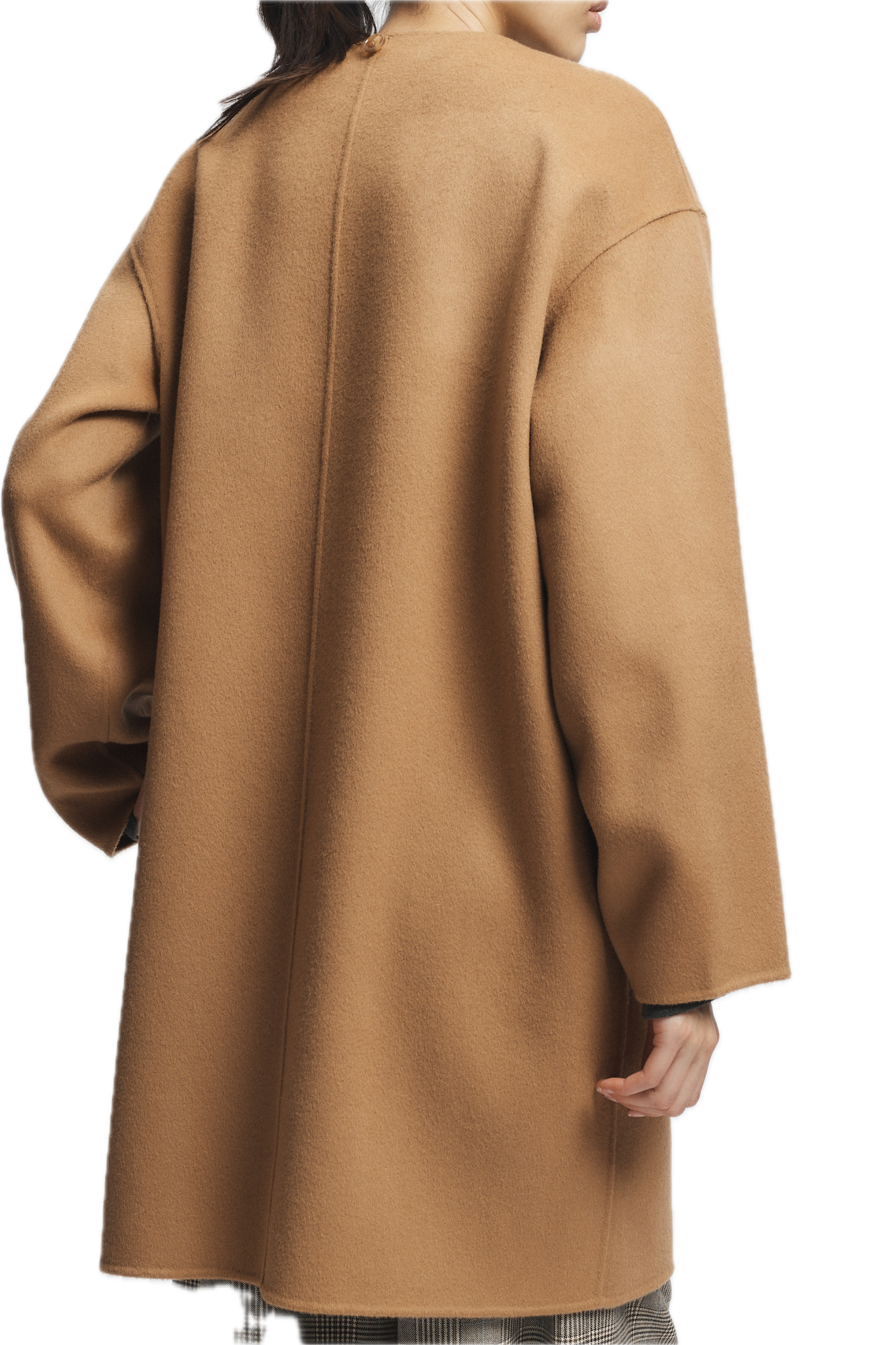 Saint Art Orla Wool Scarf Coat in Camel