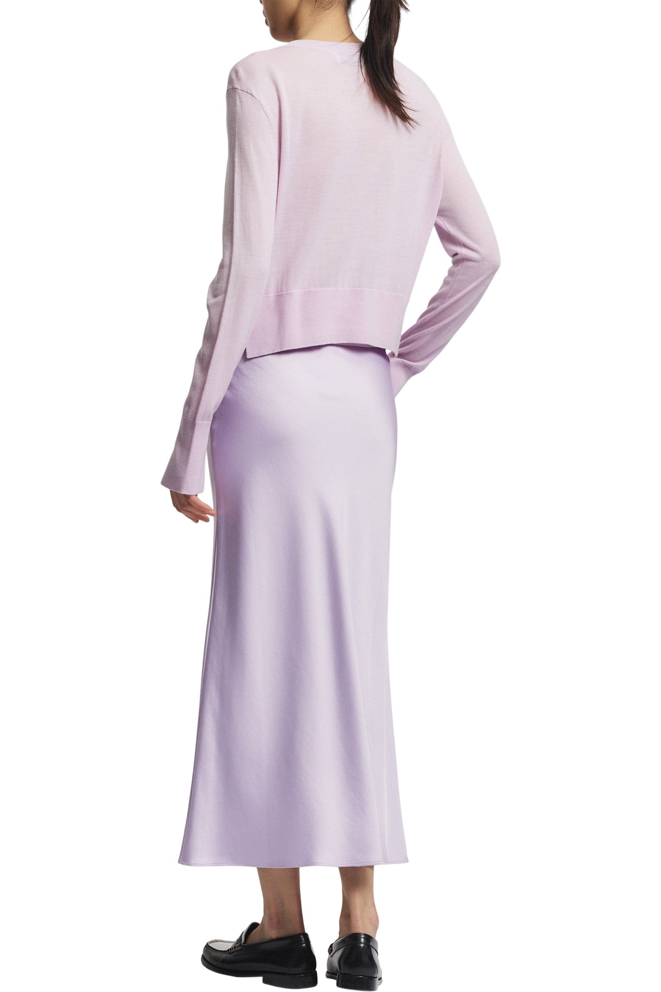 Saint Art Talia Charmeuse Skirt in Lilac
