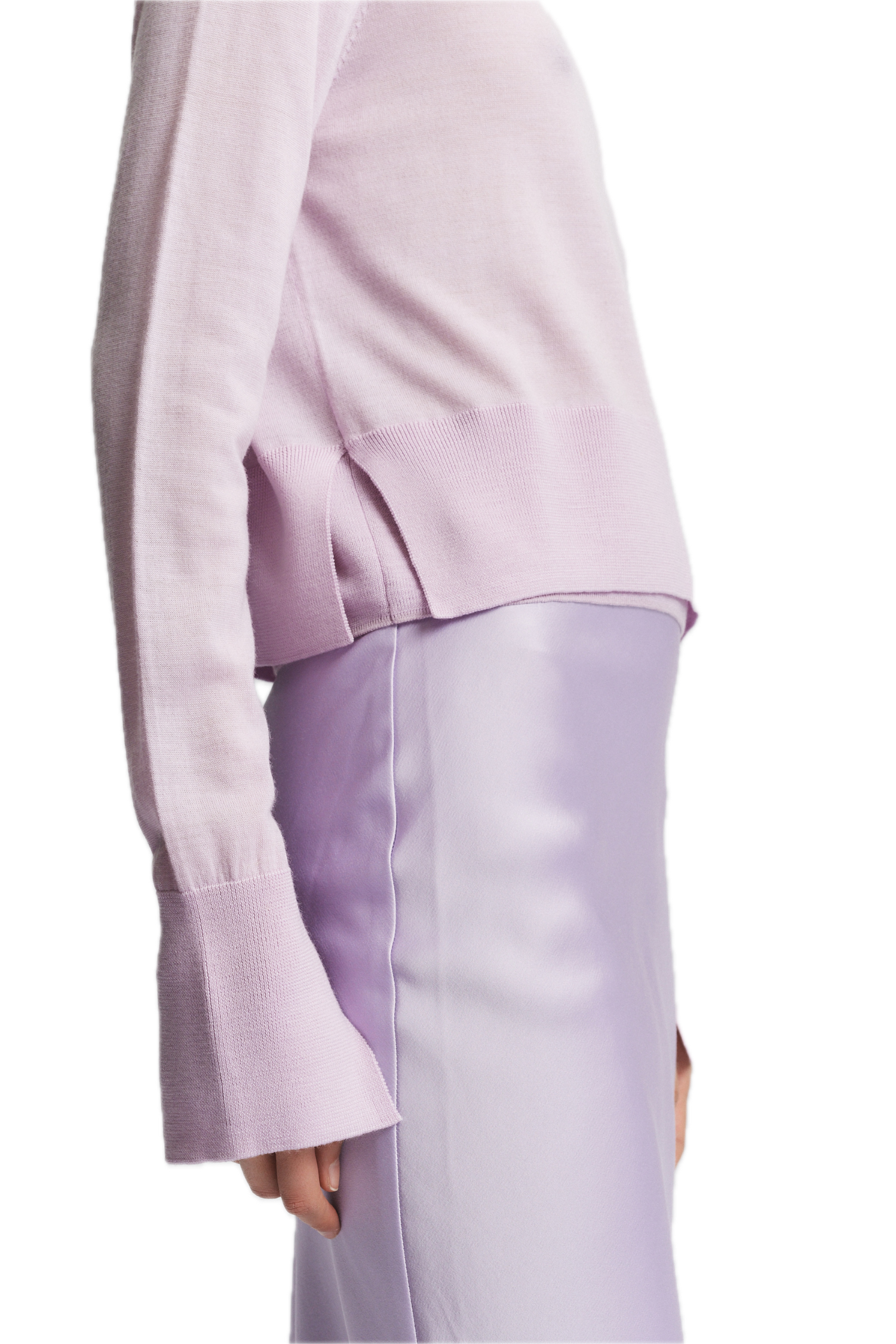 Saint Art Talia Charmeuse Skirt in Lilac