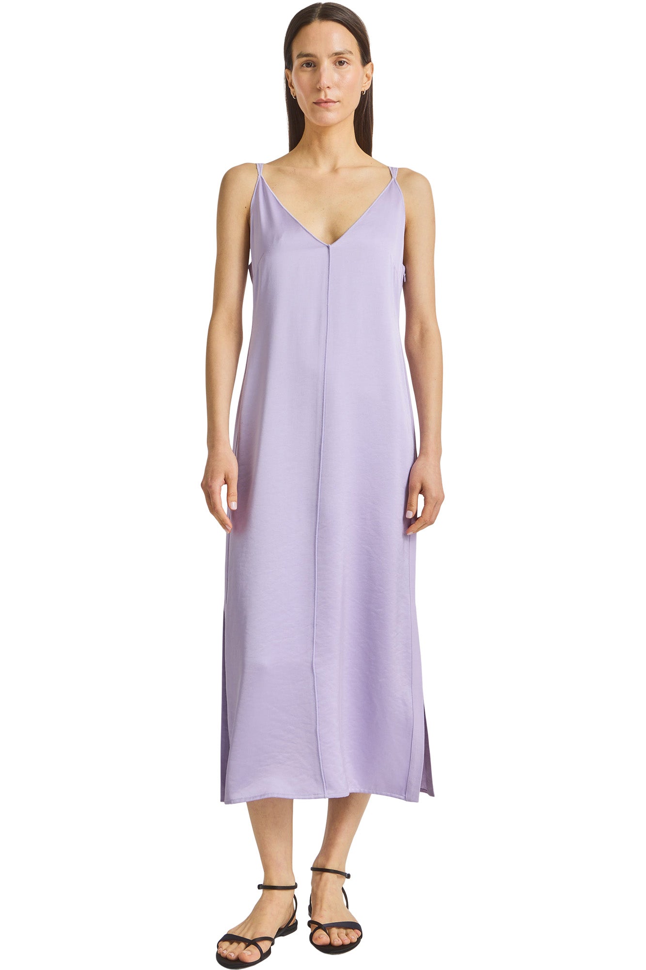 Saint Art Walker V-neck Dress in Lilac