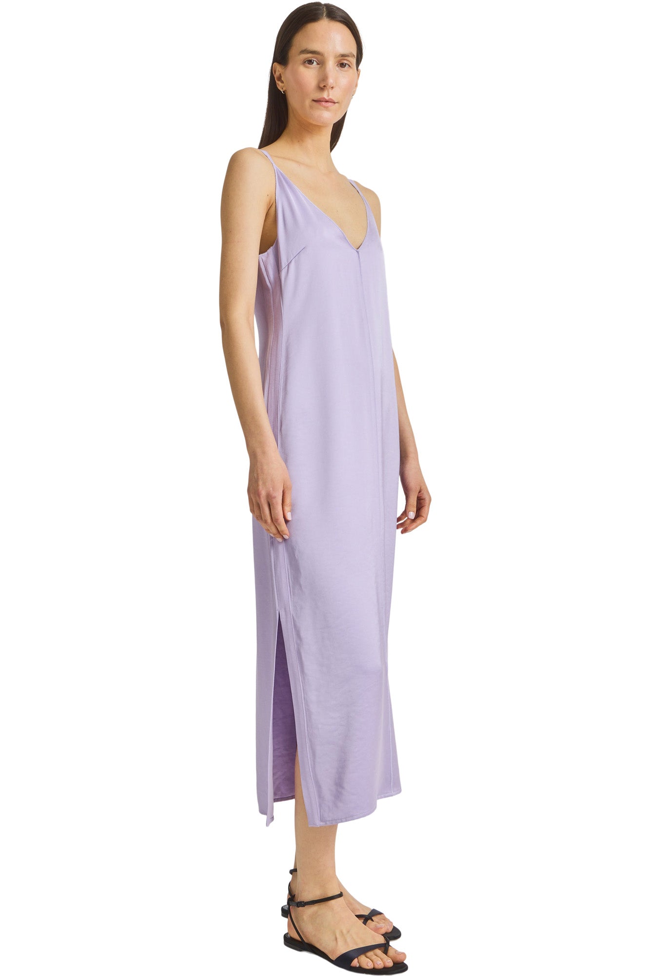 Saint Art Walker V-neck Dress in Lilac