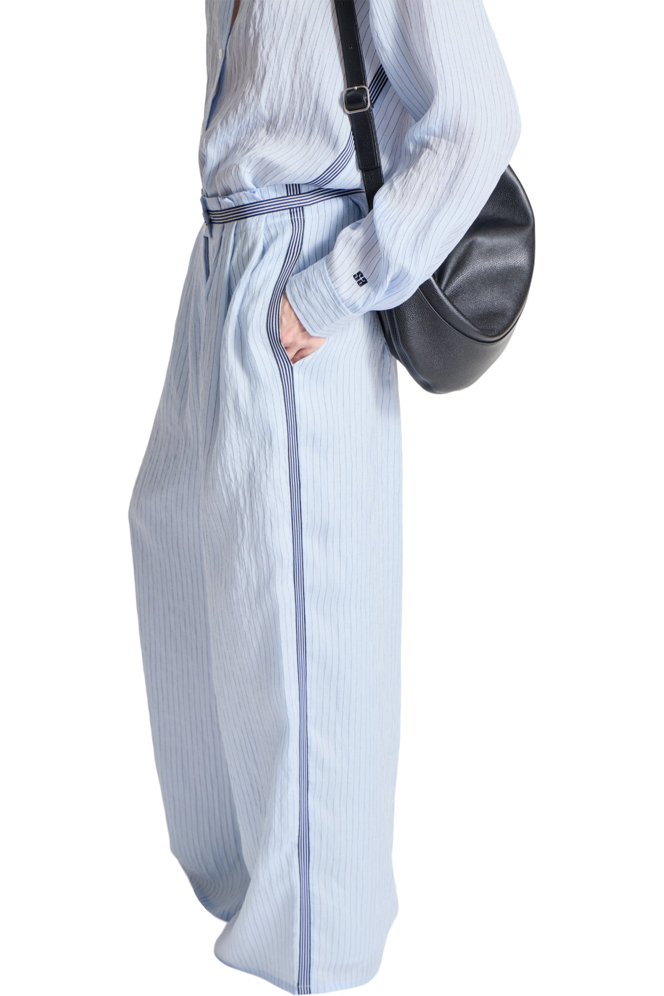 Saint Art Wilson Pinstripe Pant in Sky Blue