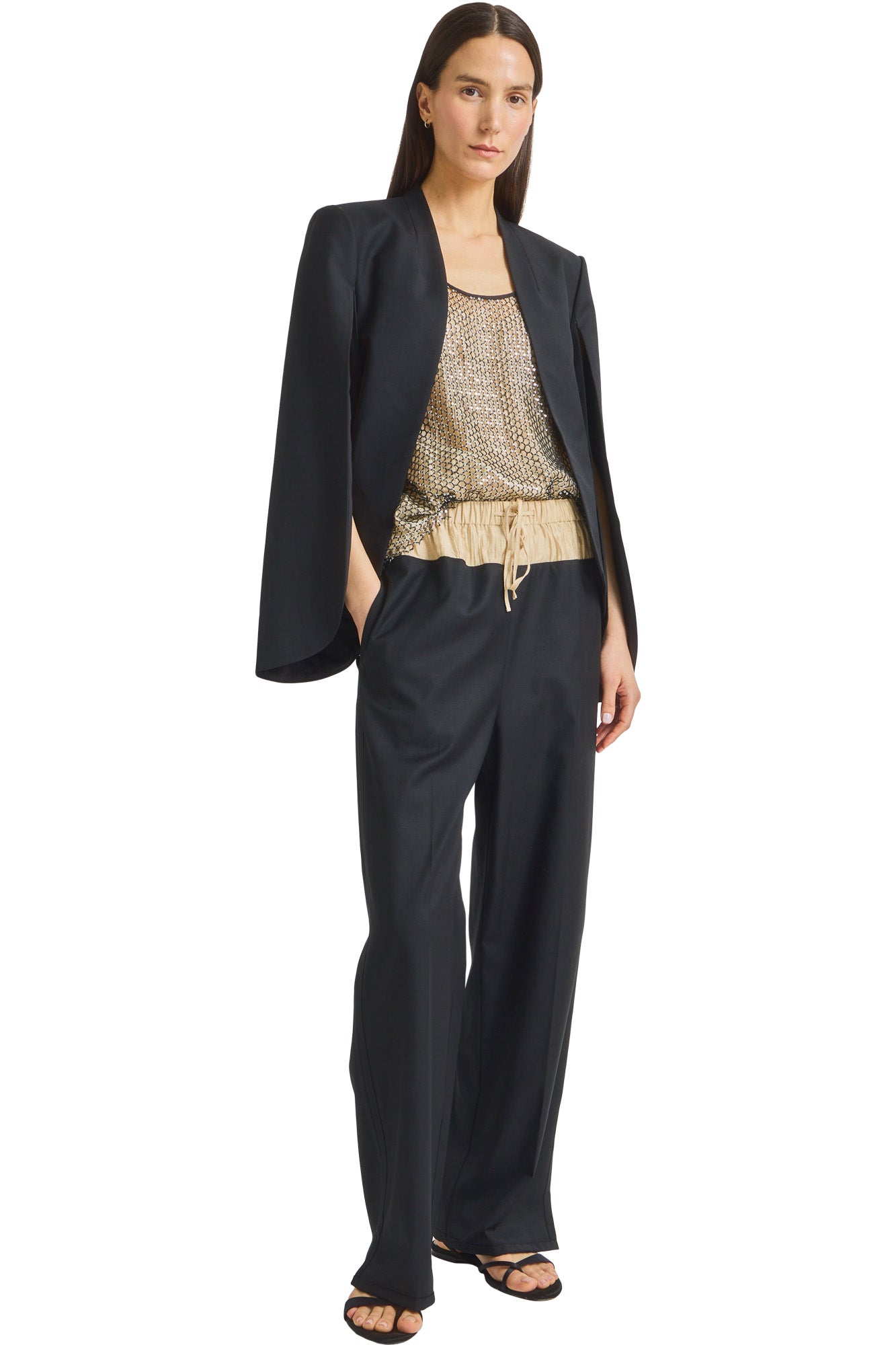 Saint Art Winona Cape Blazer in Black