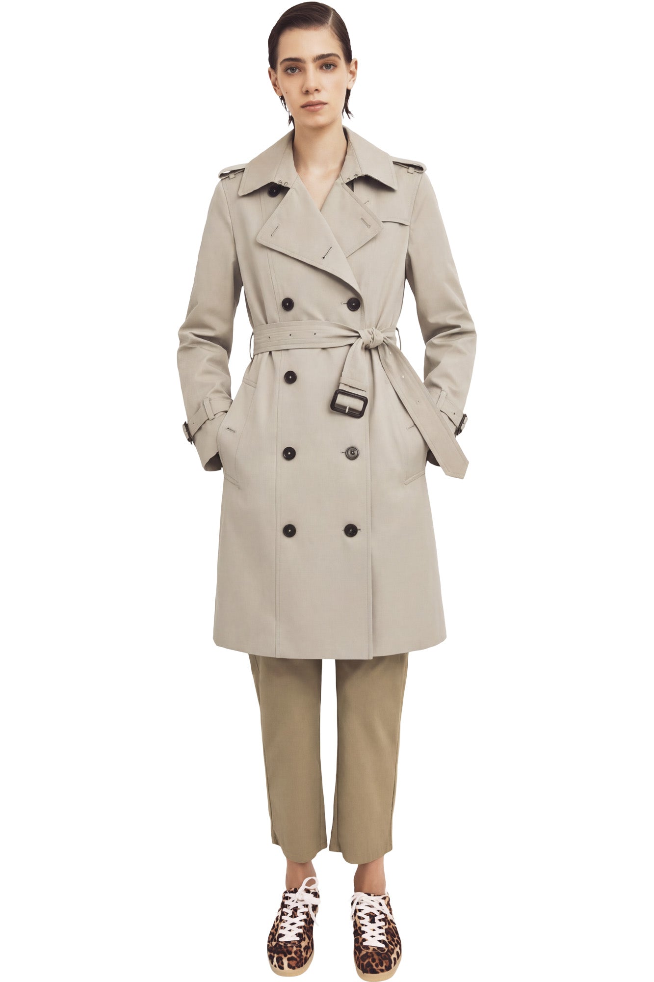 Save The Duck Audrey Raincoat in Rainy Beige